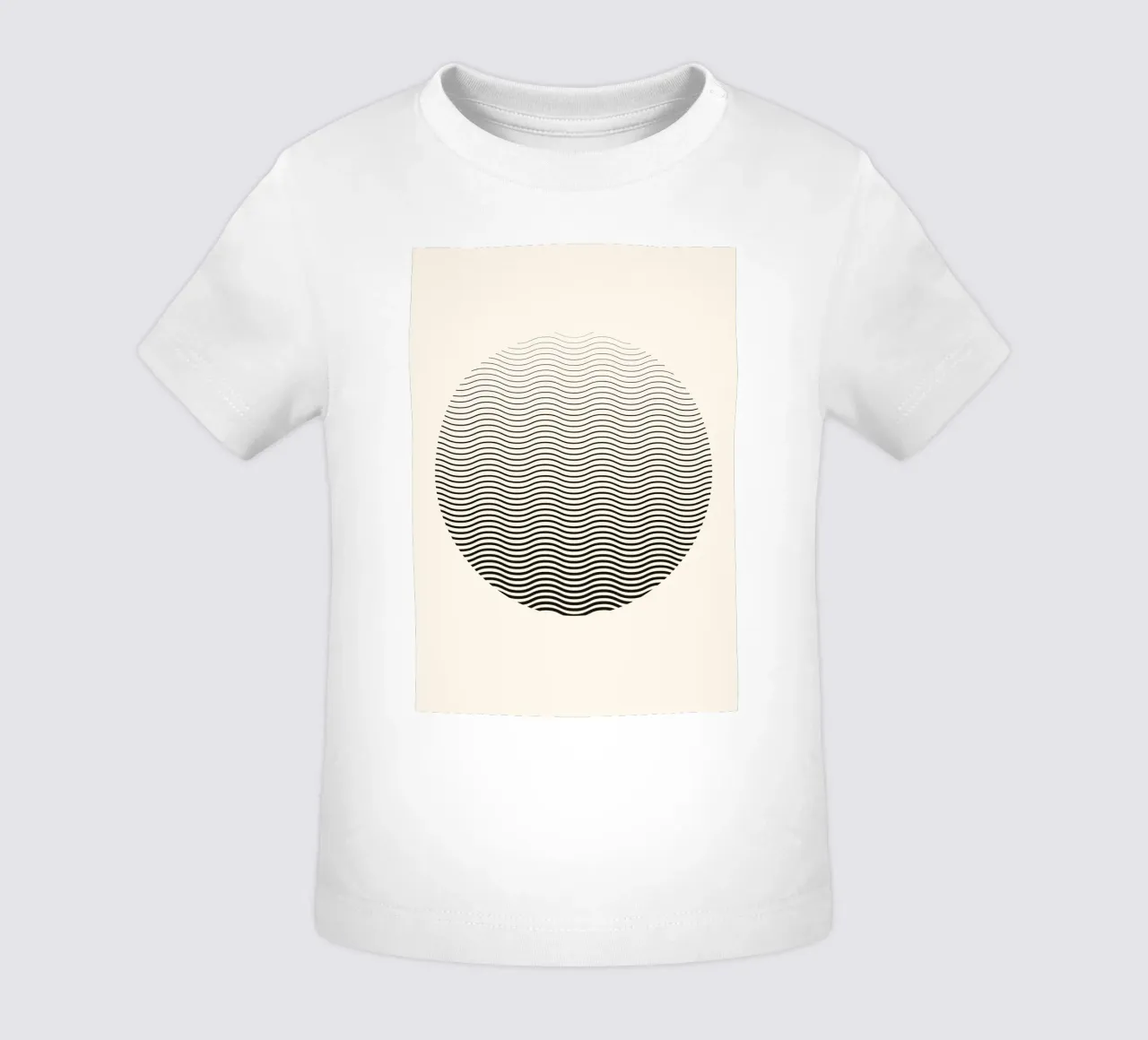 Jumig Abstract Op Art Wavy Circle Print baby t-shirt by NorwesClub