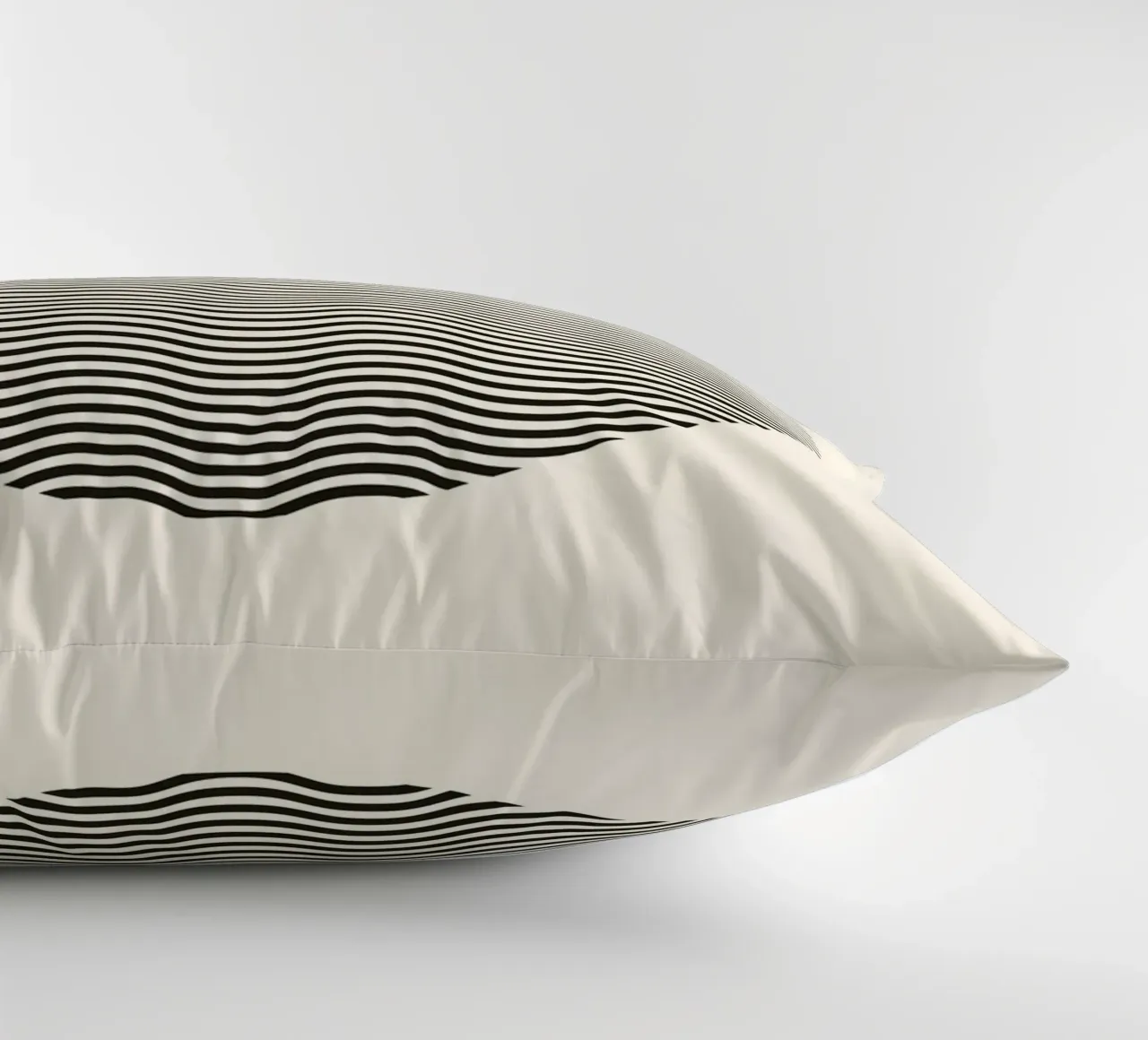 Jumig Abstract Op Art Wavy Circle Print decorative cushion by NorwesClub