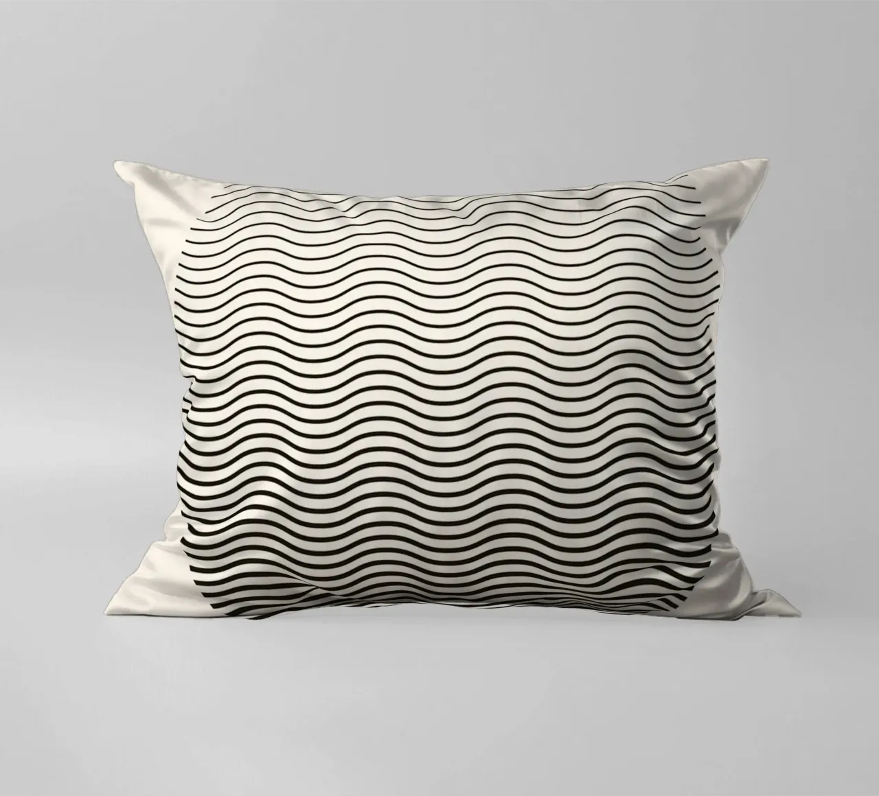 Jumig Abstract Op Art Wavy Circle Print decorative cushion by NorwesClub