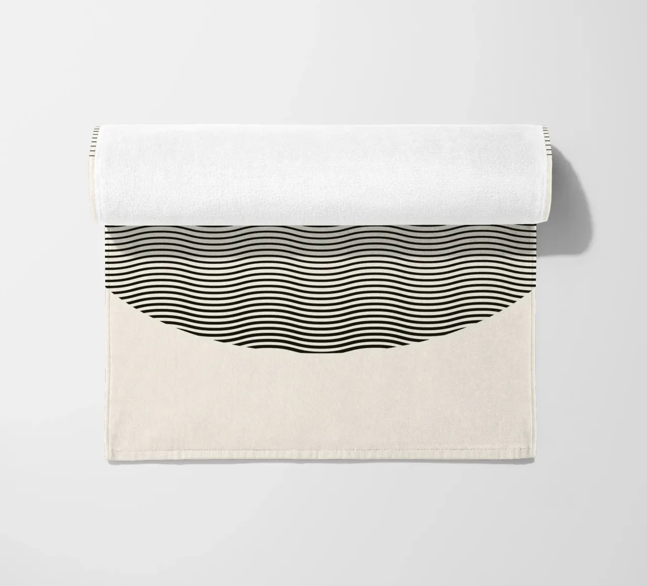 Jumig Abstract Op Art Wavy Circle Print beach towel by NorwesClub