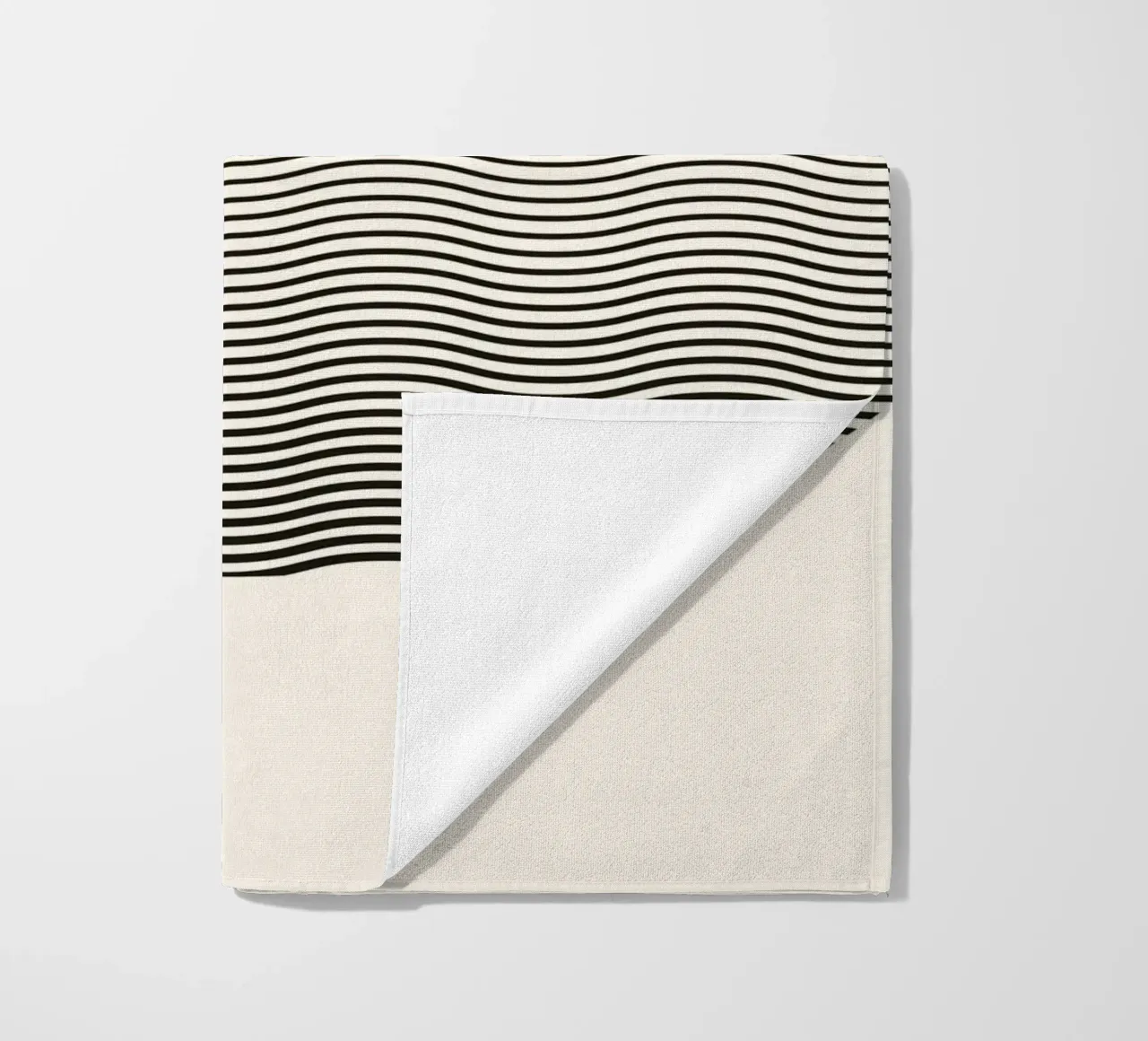 Jumig Abstract Op Art Wavy Circle Print beach towel by NorwesClub
