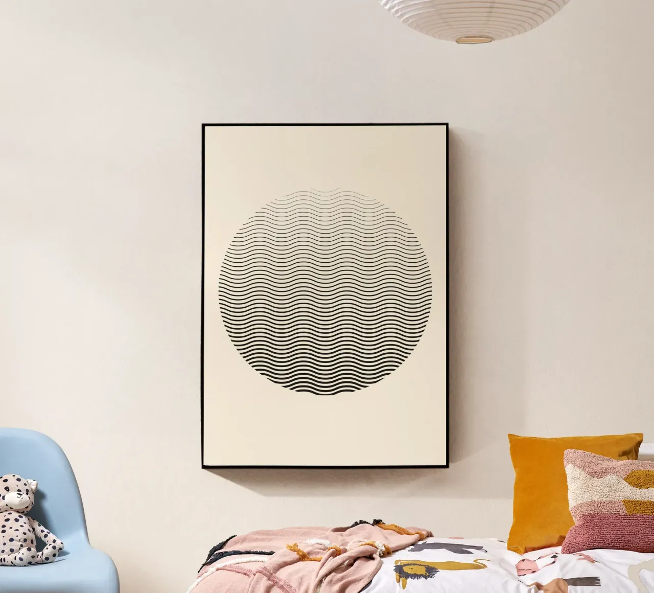 Jumig Op Art Abstracto Impresión Círculo Ondulado metacrilato de NorwesClub