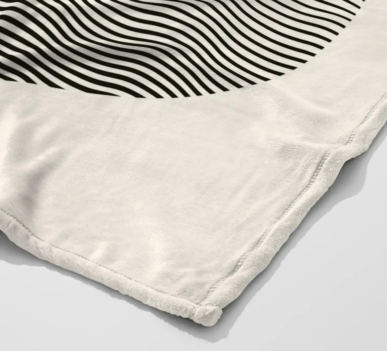 Jumig Abstract Op Art Wavy Circle Print fleece blanket by NorwesClub