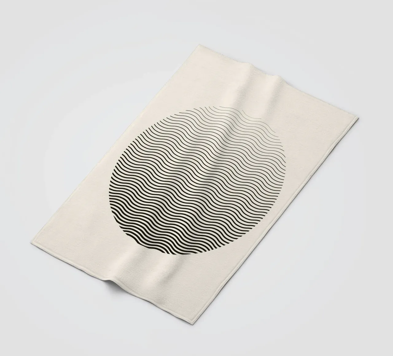 Jumig Abstract Op Art Wavy Circle Print fleece blanket by NorwesClub