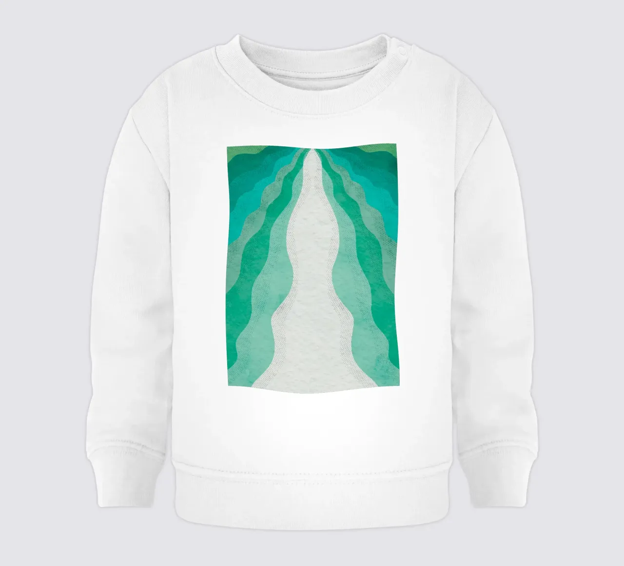 Astratto organico che scorre forme verdi Arte felpa neonato da NorwesClub