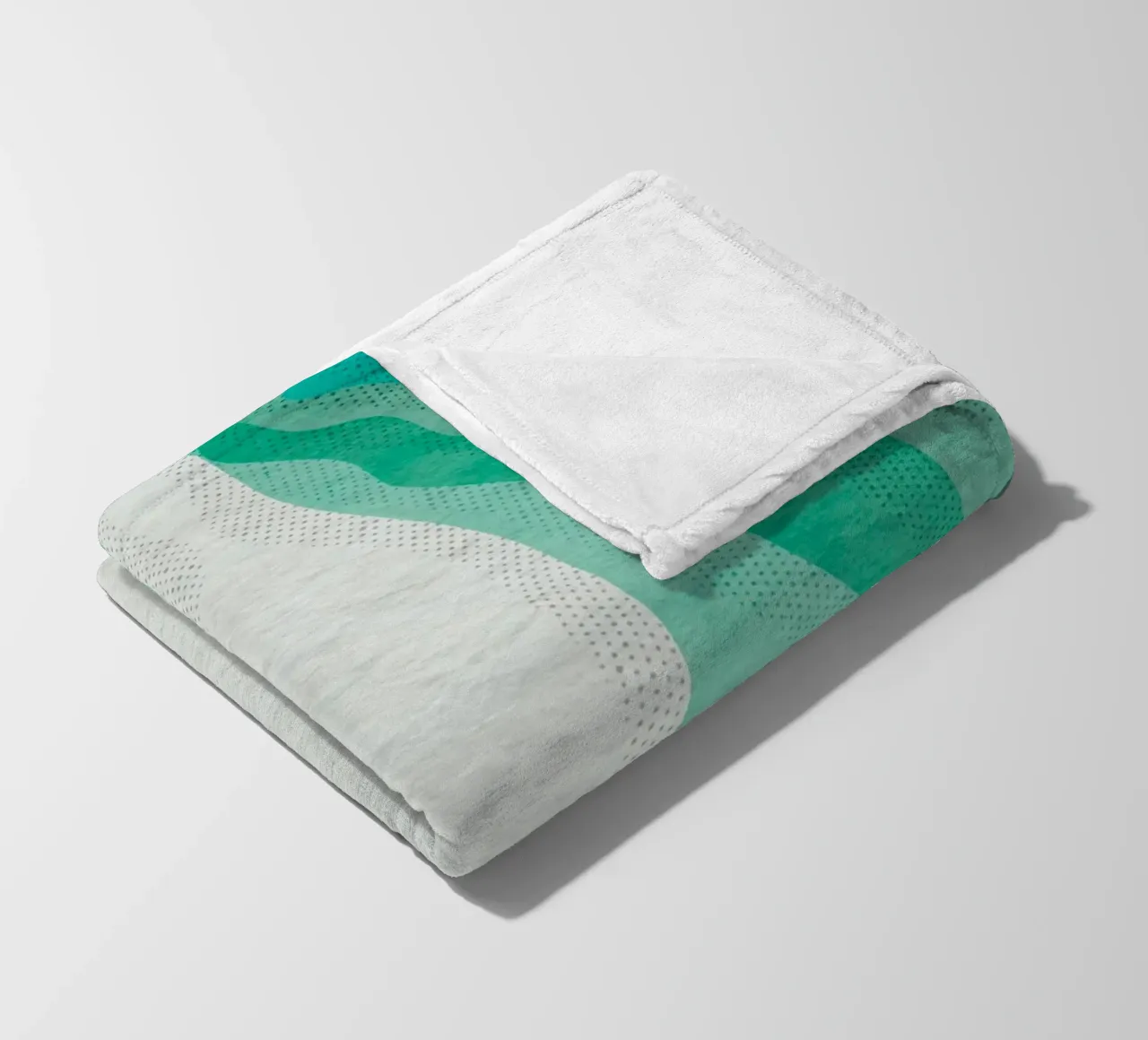 Astratto organico che scorre forme verdi Arte coperta in pile da NorwesClub