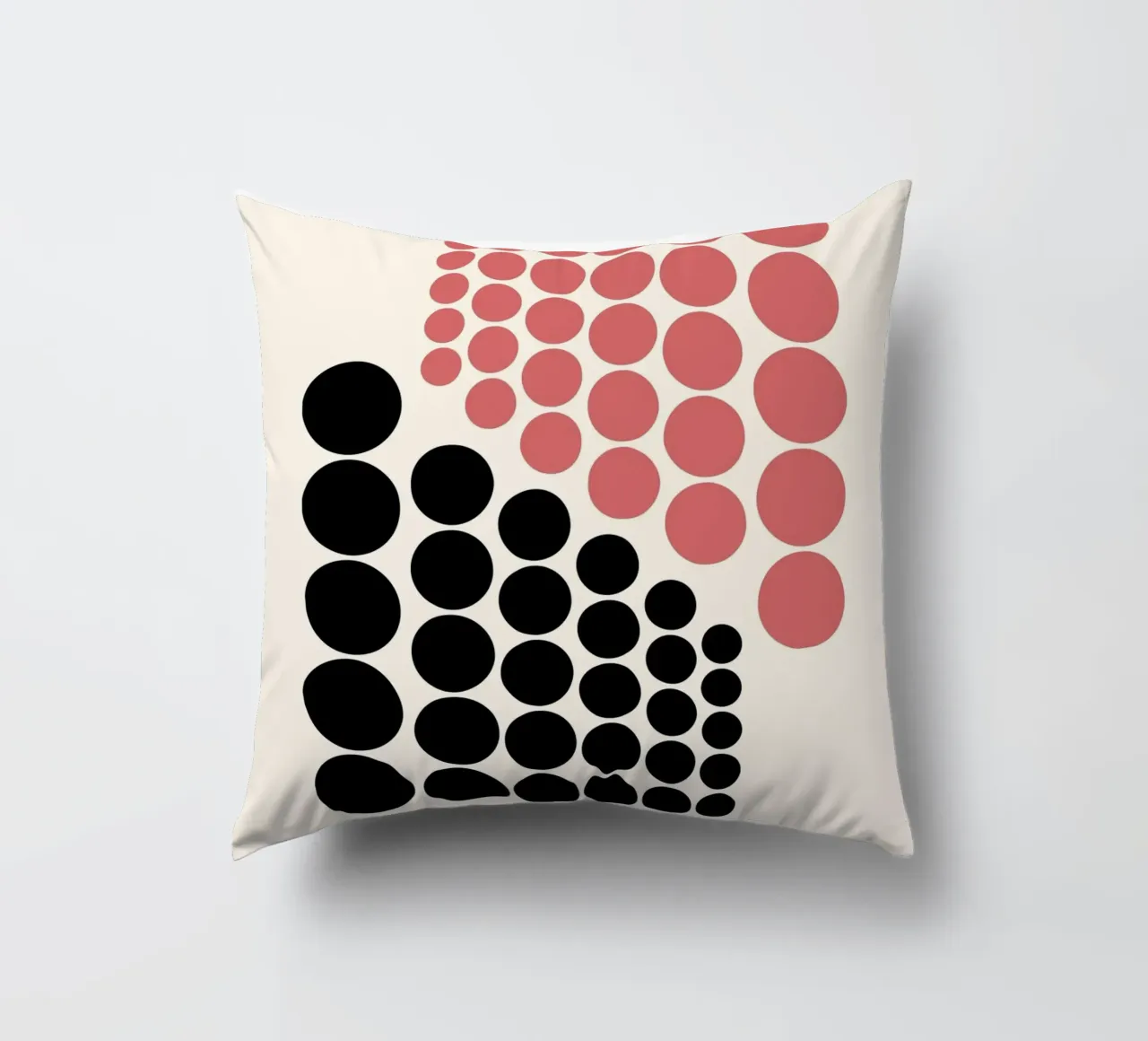 Bauhaus B. Exhibition Abstract Circle Art decorative cushion by NorwesClub