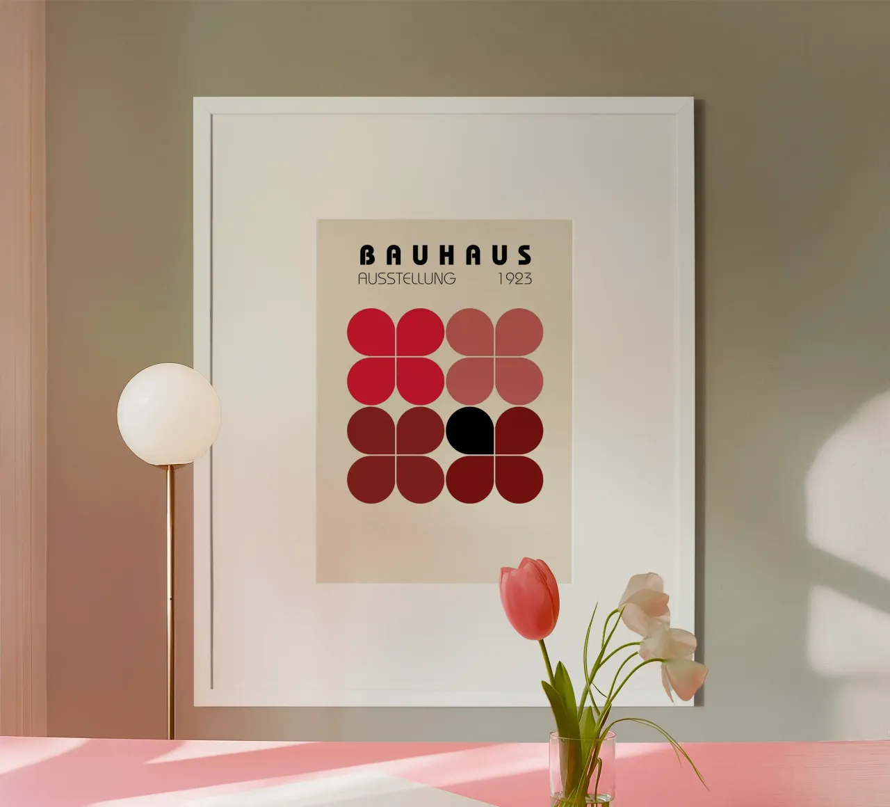 Bauhaus 1923 Abstrakt Rot Schwarz Formen Kunst Poster von NorwesClub