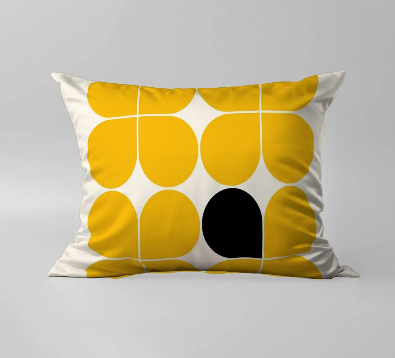 Bauhaus 1923 Abstrait Jaune Noir Formes coussin de NorwesClub
