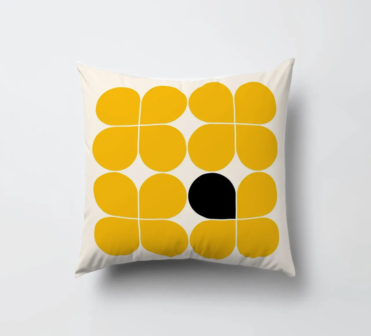 Bauhaus 1923 Abstrait Jaune Noir Formes coussin de NorwesClub