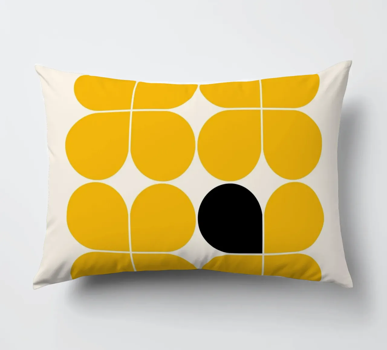 Bauhaus 1923 Abstrait Jaune Noir Formes coussin de NorwesClub