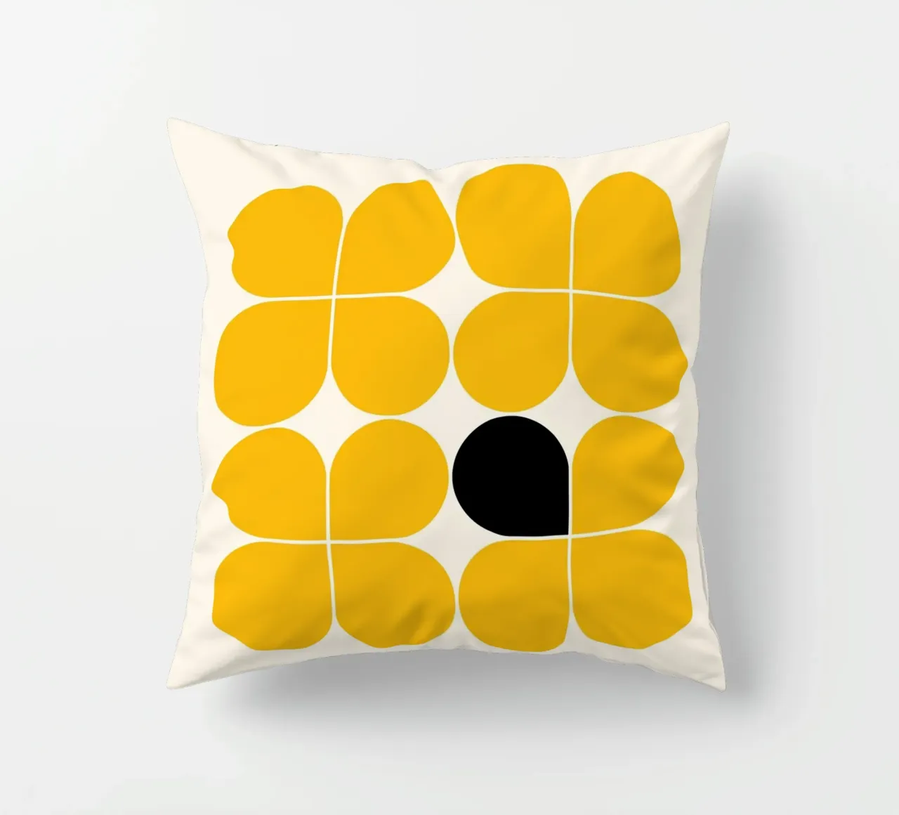 Bauhaus 1923 Abstrait Jaune Noir Formes coussin de NorwesClub