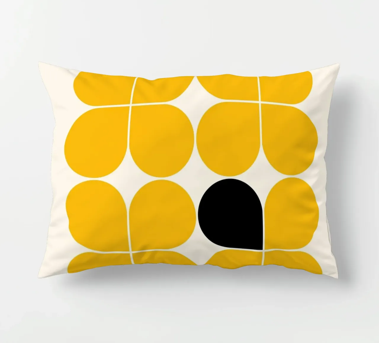 Bauhaus 1923 Abstrait Jaune Noir Formes coussin de NorwesClub