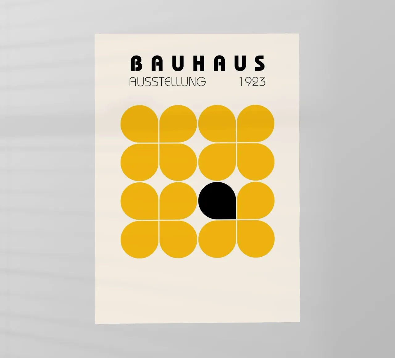 Bauhaus 1923 Forme astratte giallo nero pellicola backlit da NorwesClub