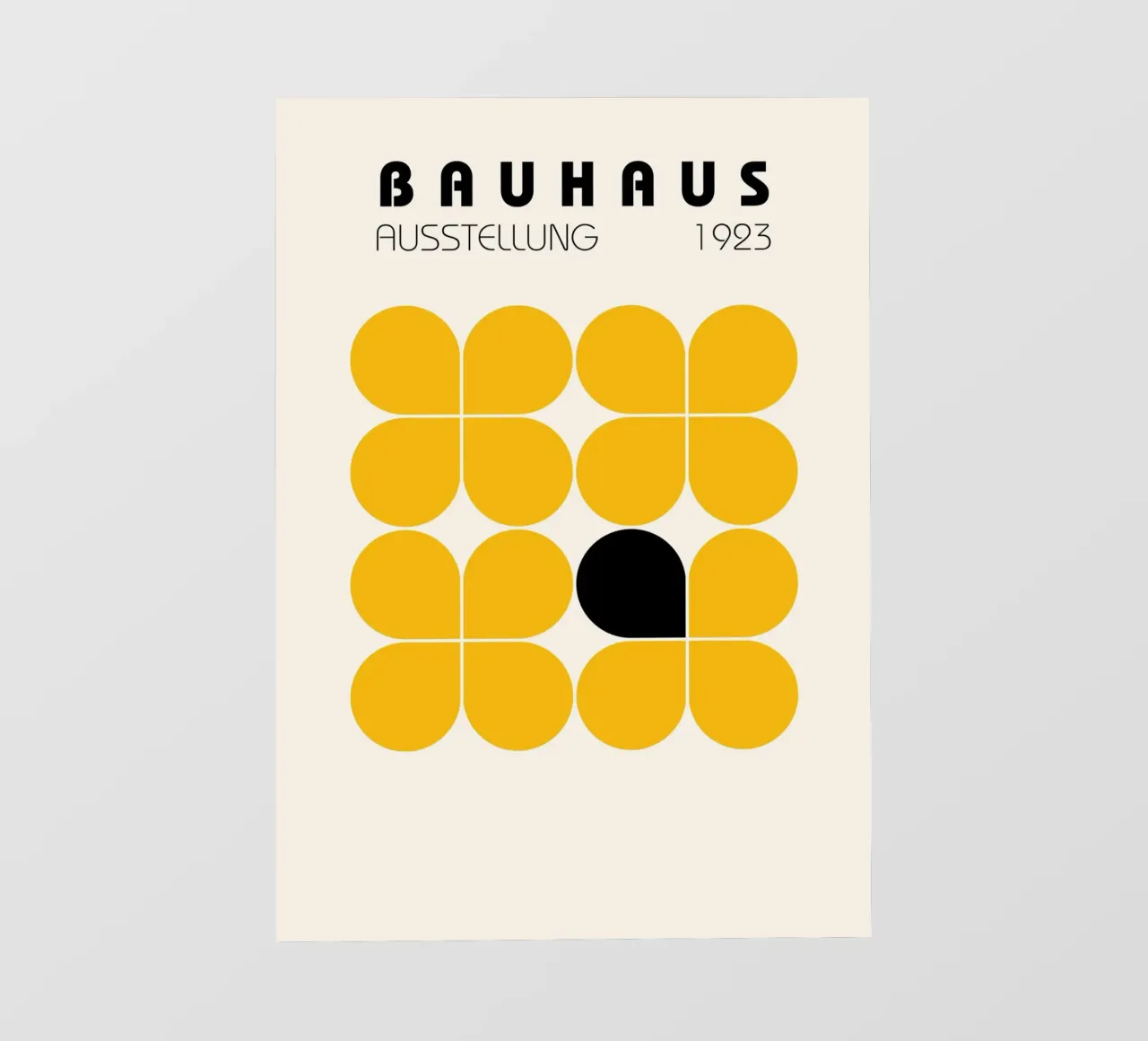 Bauhaus 1923 Abstrakt Gelb Schwarz Formen Fototapete von NorwesClub