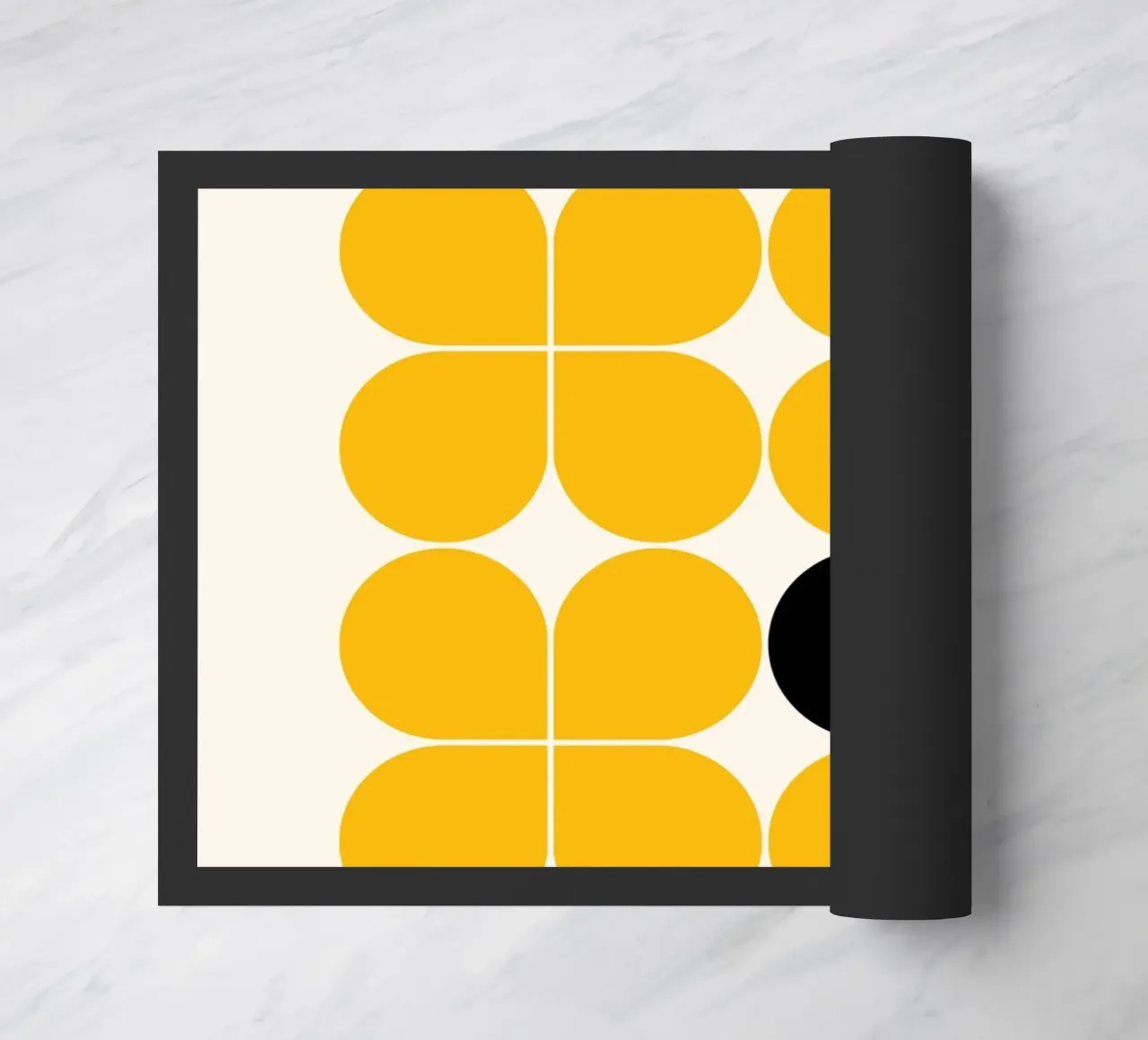 Bauhaus 1923 Abstrait Jaune Noir Formes paillasson de NorwesClub