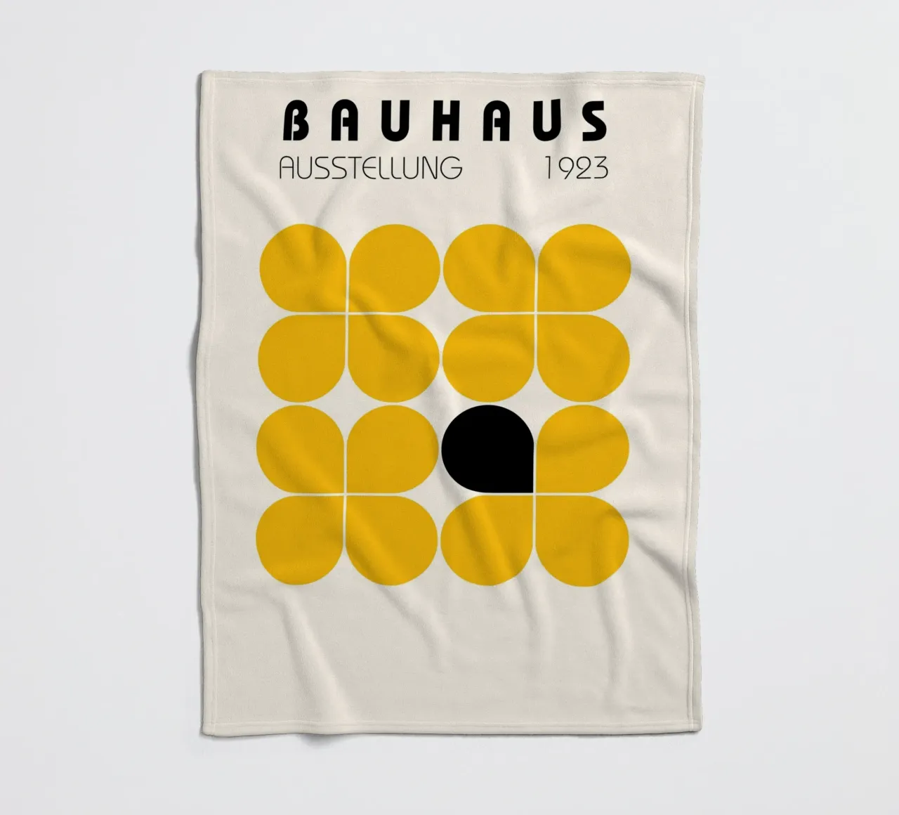 Bauhaus 1923 Abstrait Jaune Noir Formes plaid polaire de NorwesClub