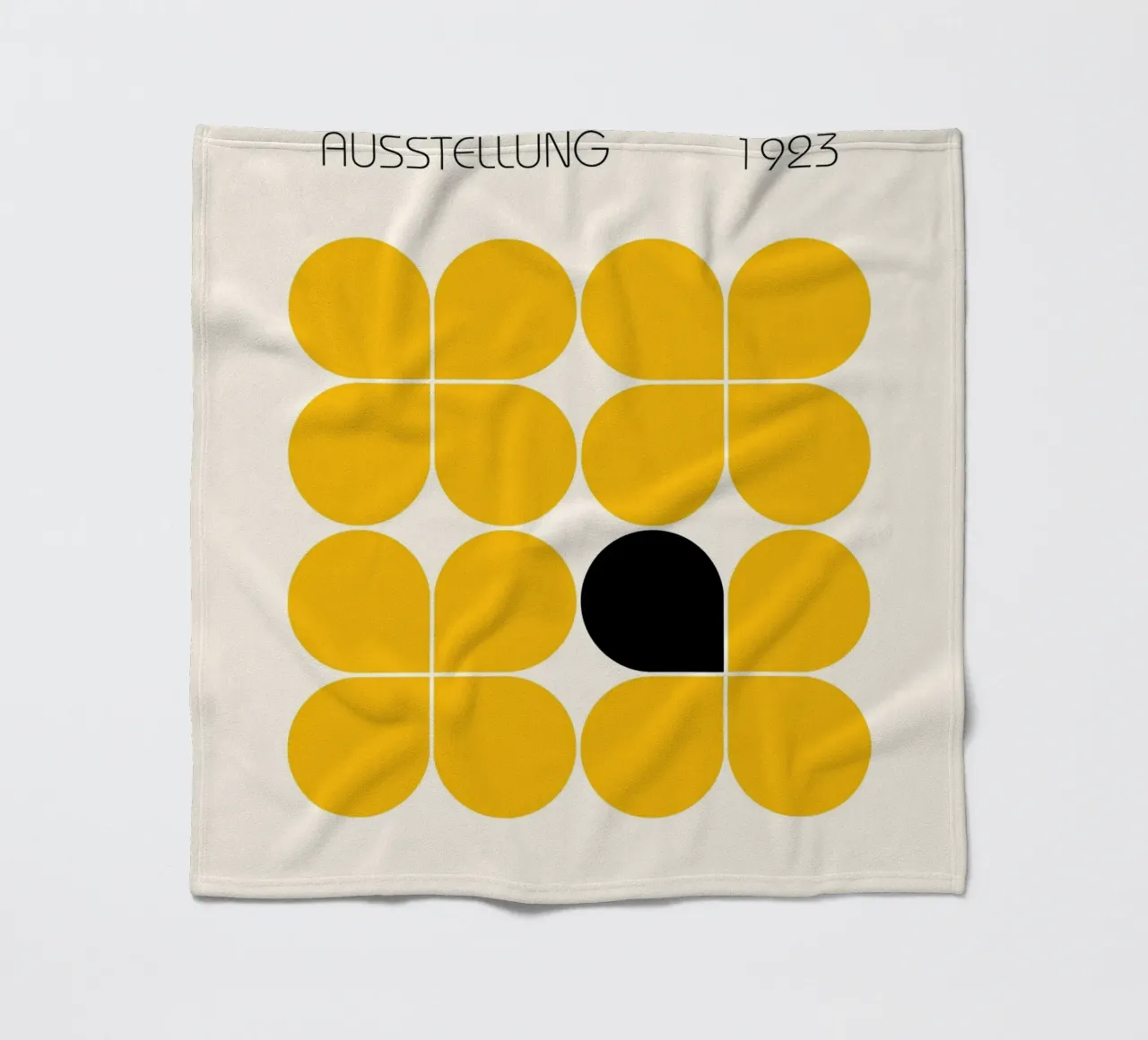 Bauhaus 1923 Abstrait Jaune Noir Formes plaid polaire de NorwesClub