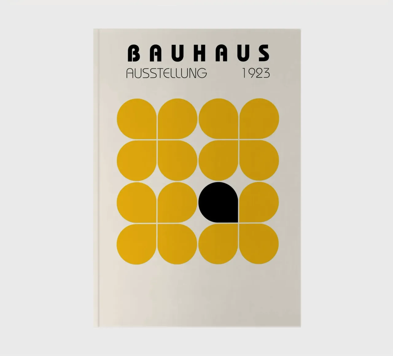 Bauhaus 1923 Abstrait Jaune Noir Formes carnet de notes de NorwesClub