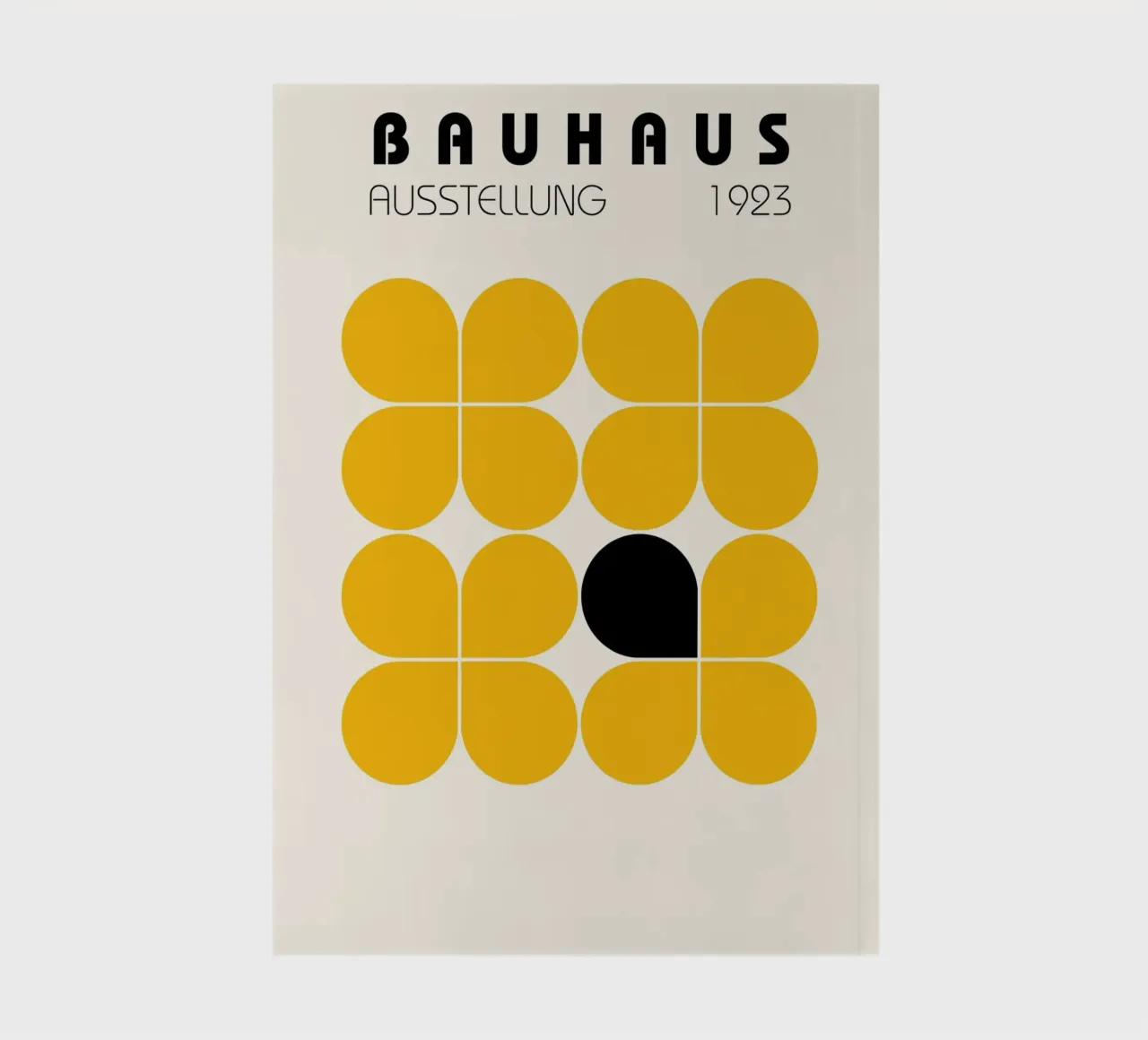 Bauhaus 1923 Abstrait Jaune Noir Formes carnet de notes de NorwesClub