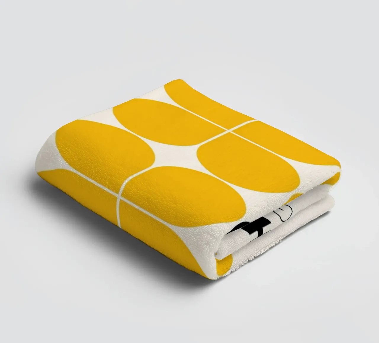 Bauhaus 1923 Abstrait Jaune Noir Formes serviette de bain de NorwesClub