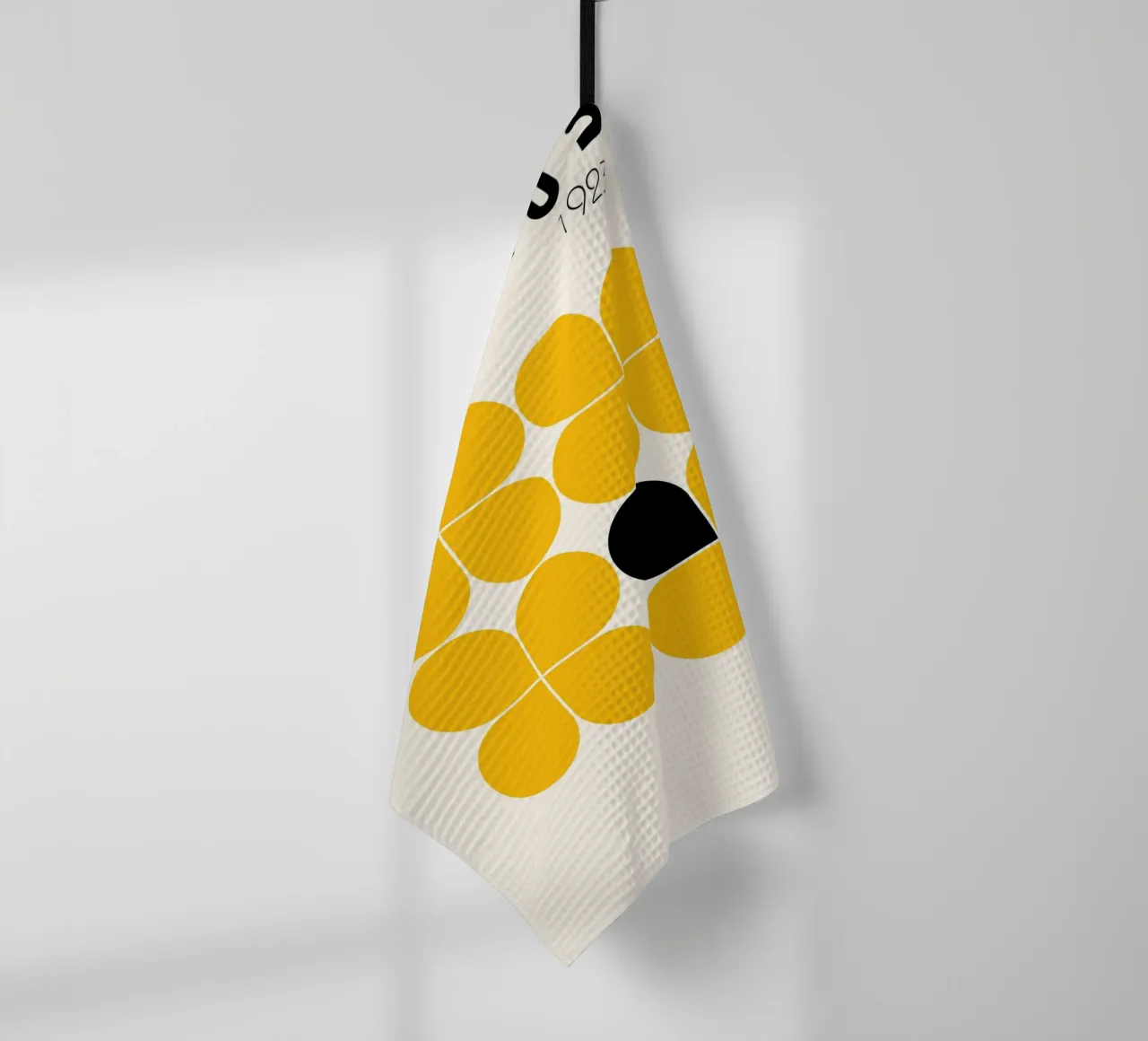 Bauhaus 1923 Abstrait Jaune Noir Formes torchon de NorwesClub