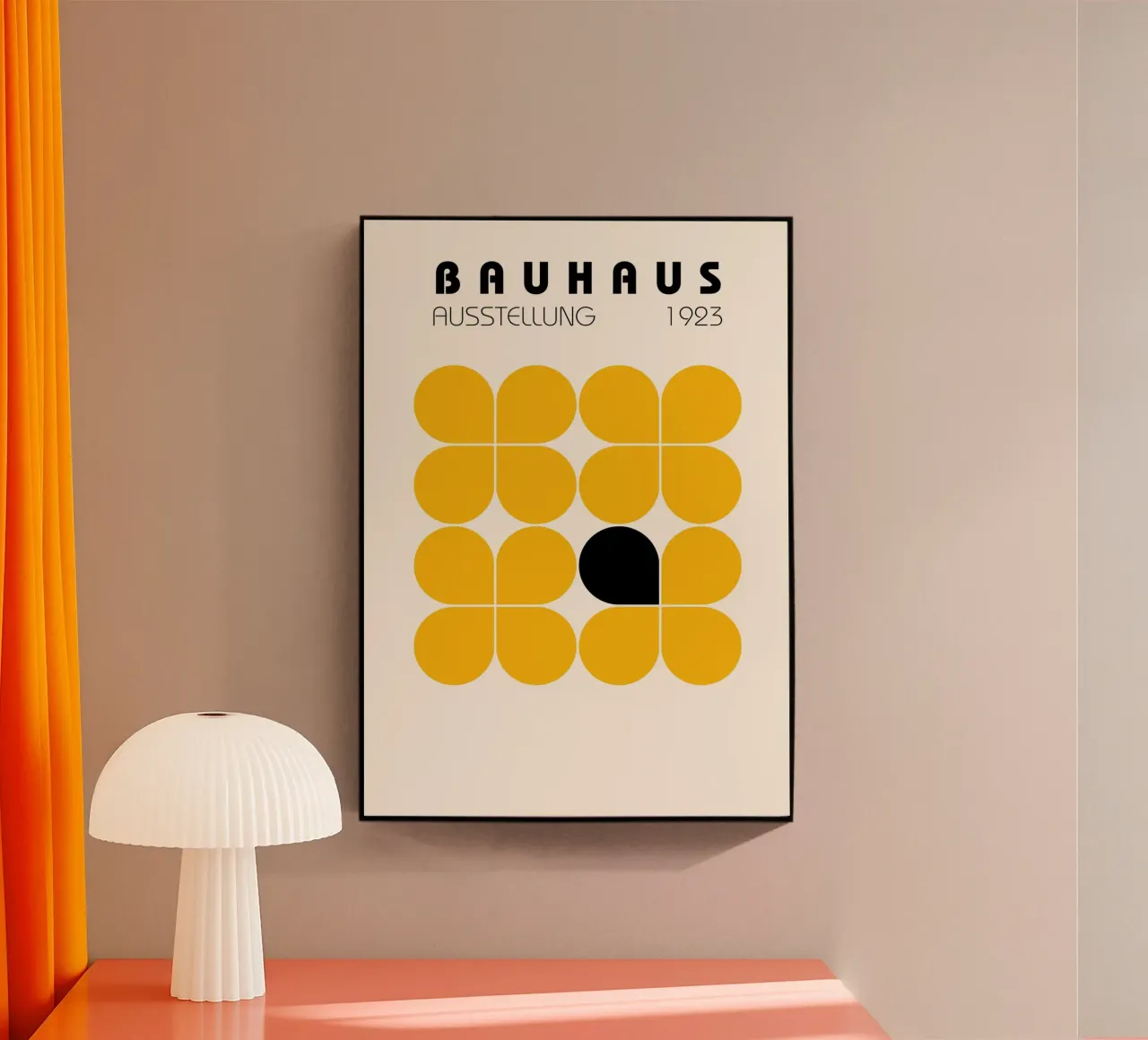 Bauhaus 1923 Abstrait Jaune Noir Formes plexiglas de NorwesClub