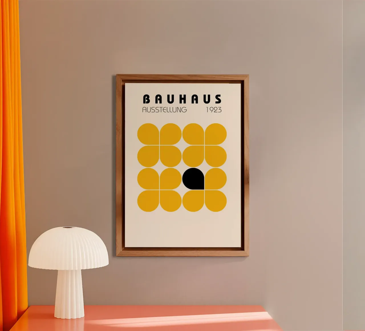 Bauhaus 1923 Abstrait Jaune Noir Formes alu dibond de NorwesClub