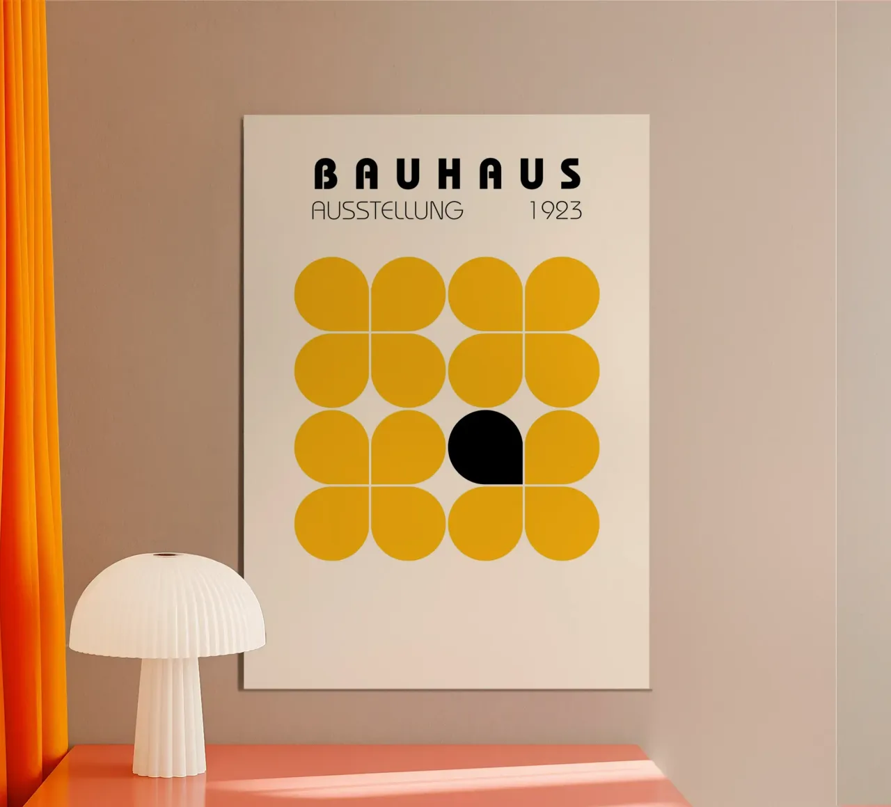 Bauhaus 1923 Abstrait Jaune Noir Formes hahnemühle de NorwesClub