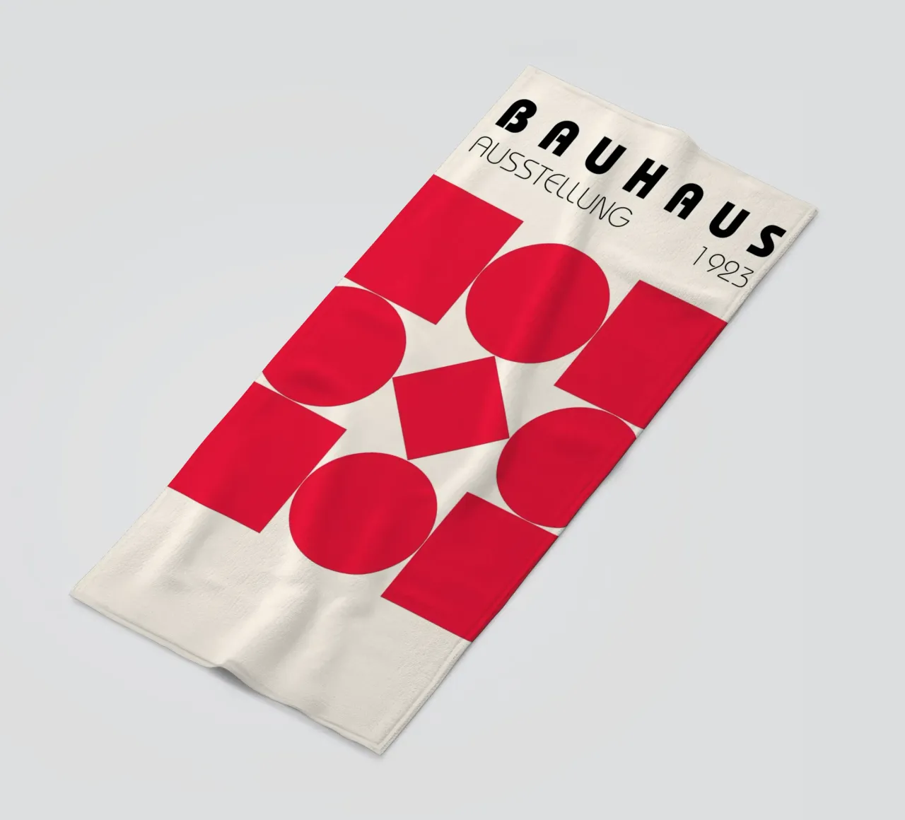 Poster Bauhaus 1923 Forme Geometriche Rosse telo mare da NorwesClub