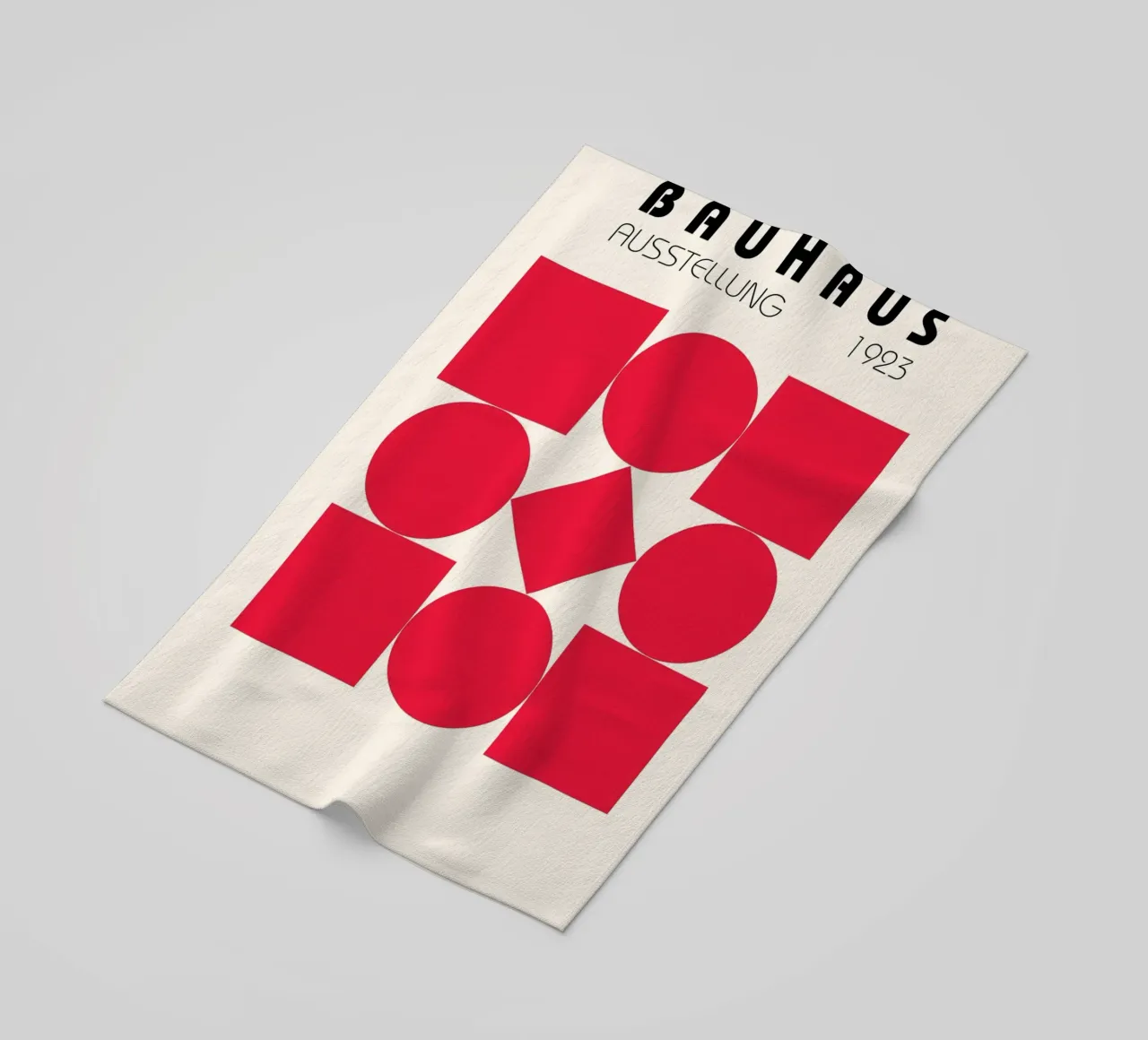 Poster Bauhaus 1923 Forme Geometriche Rosse telo mare da NorwesClub