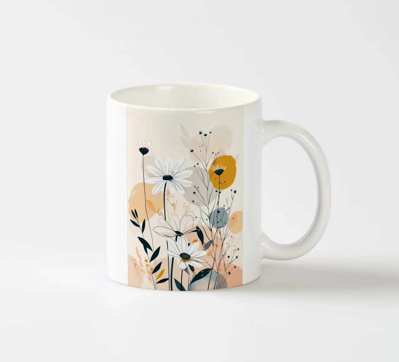 Fiori di margherite tazza in ceramica da Justyna Jaszke JBJart