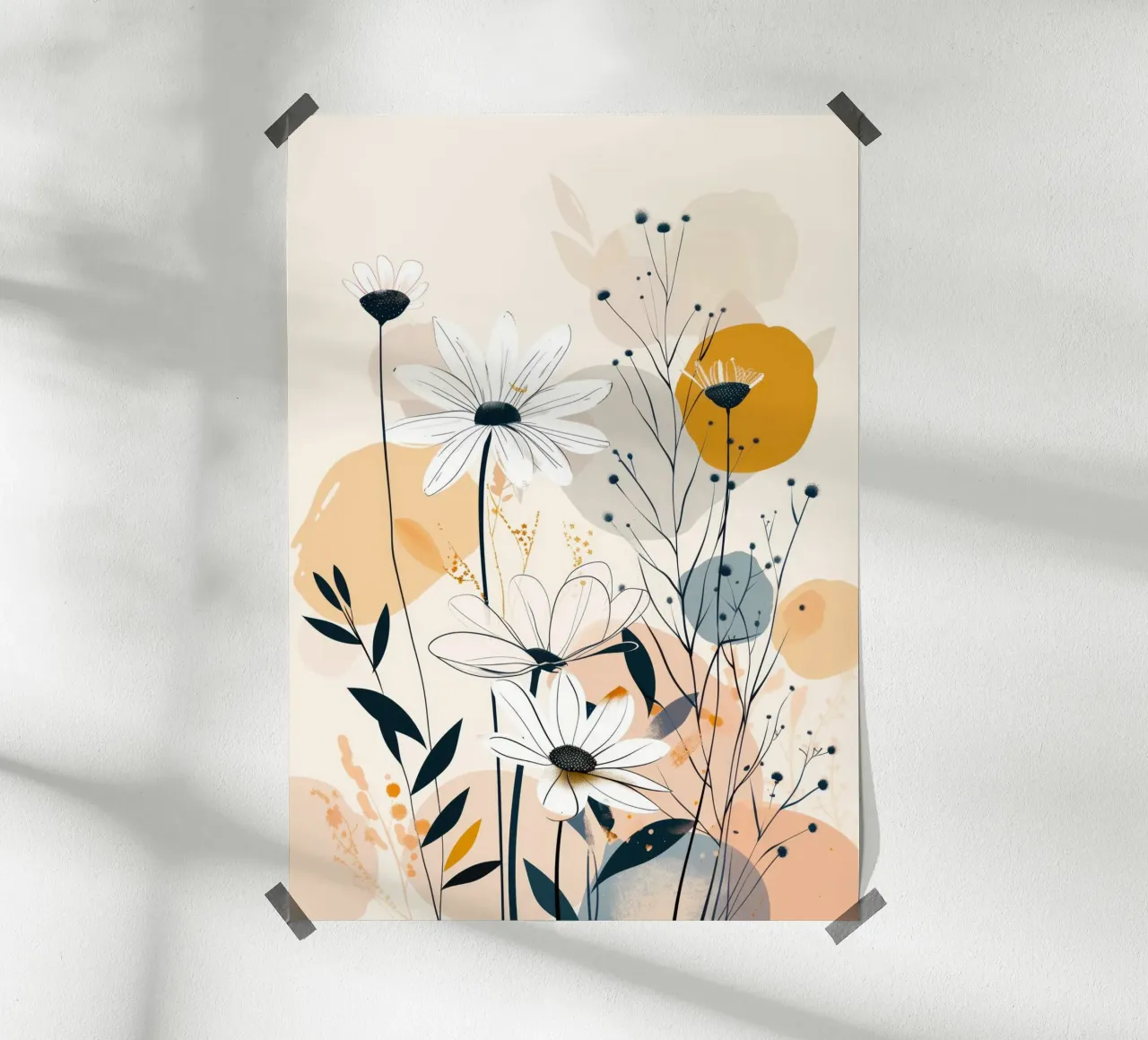 Fiori di margherite carta hahnemühle da Justyna Jaszke JBJart