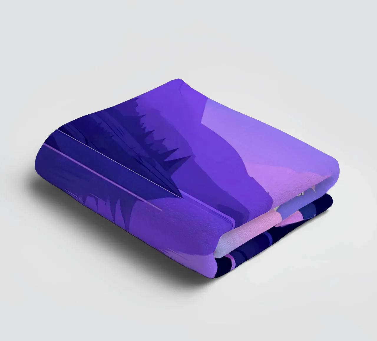 Ein Junge, der in der Nähe eines Bergsees steht Lofi Art Handtuch von LoFi Gallery