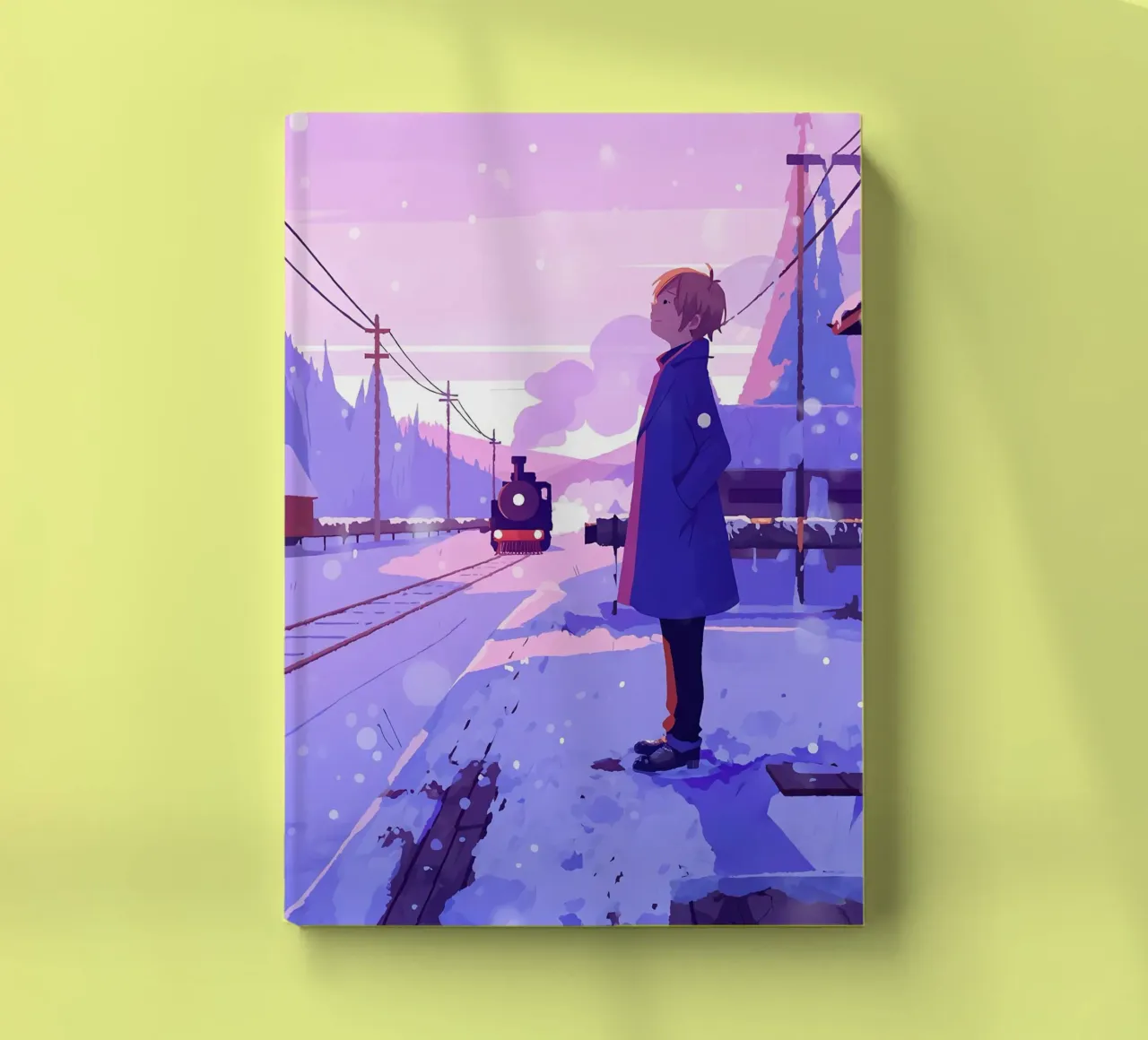 Un uomo che aspetta il treno alla stazione Lofi Art diario da LoFi Gallery