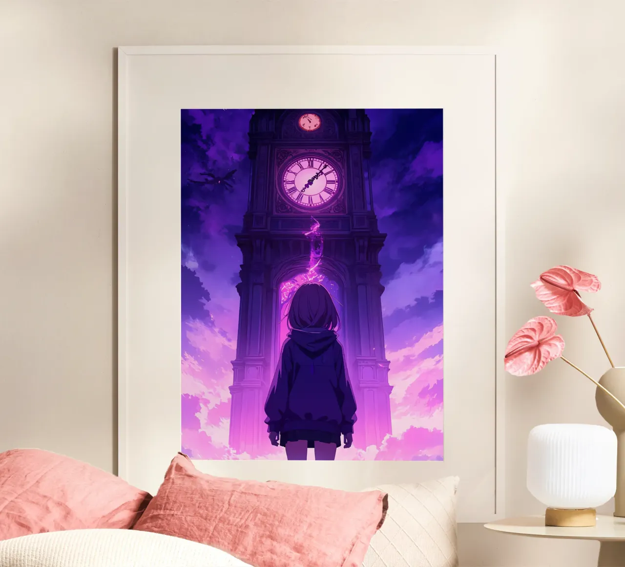 A Girl Looking At Historic Architecture Lofi Art poster by LoFi Gallery