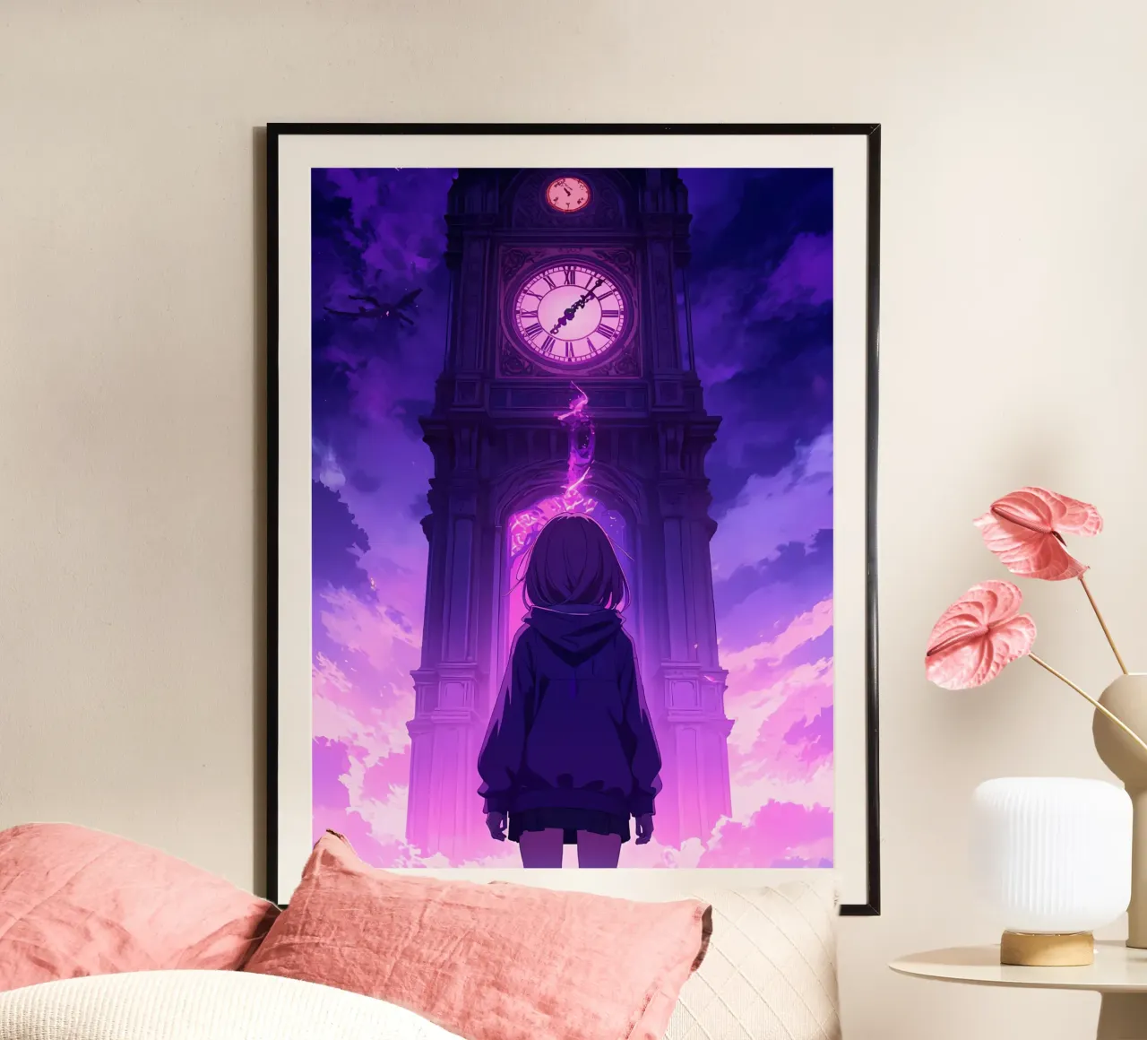 A Girl Looking At Historic Architecture Lofi Art poster by LoFi Gallery