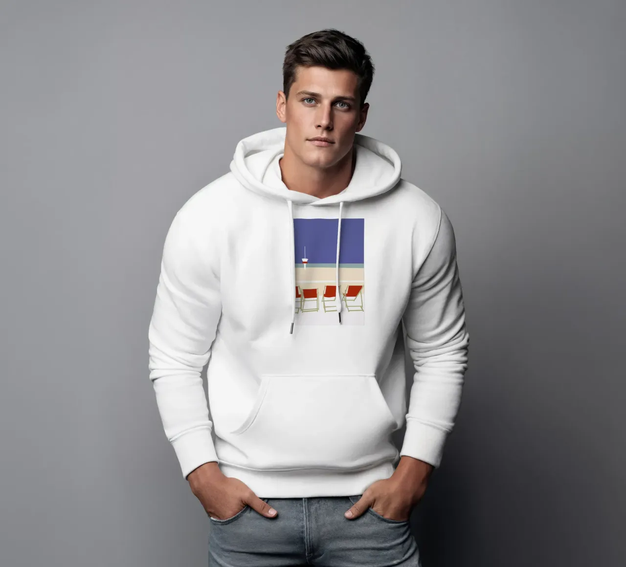 Seaside felpa con cappuccio da Helena Ravenne