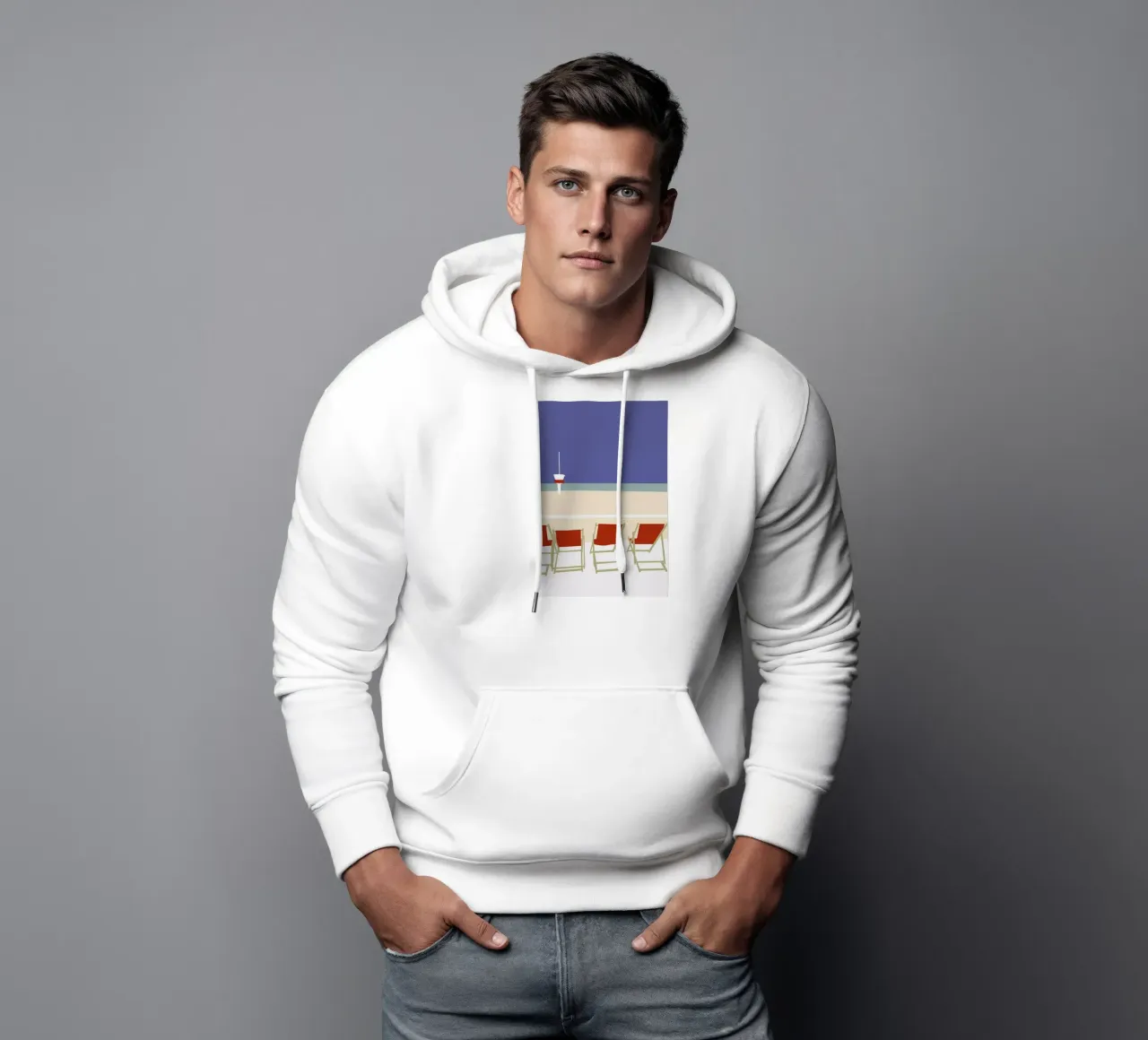 Seaside sudadera con capucha de Helena Ravenne