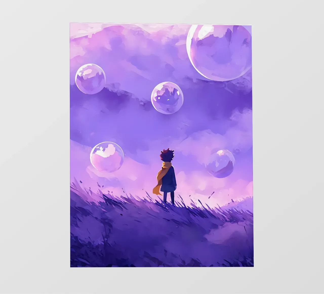 Un ragazzo nel mondo dei sogni Lofi Art telo in pvc da LoFi Gallery