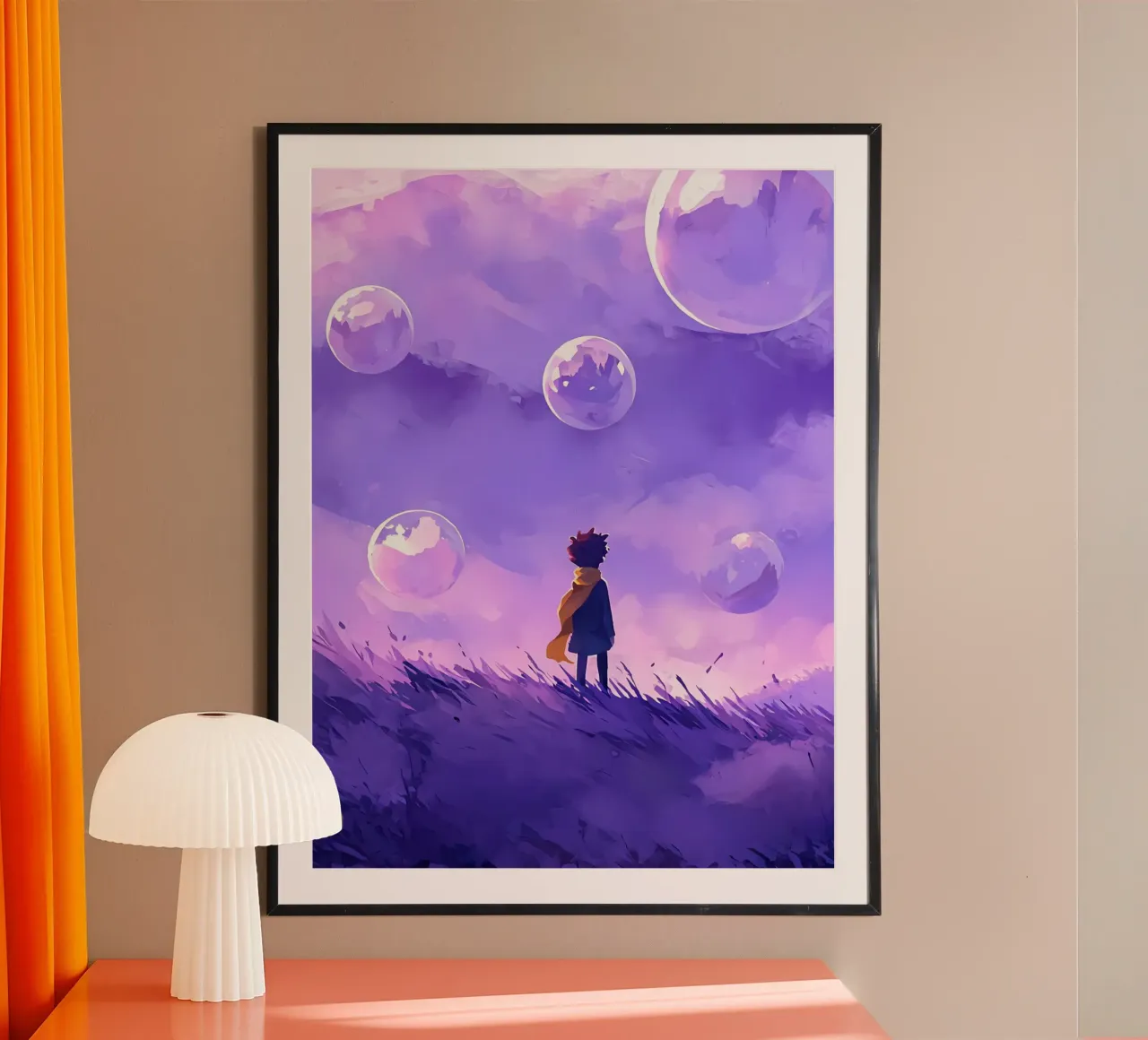 Ein Junge in einer Traumwelt Lofi Art Hahnemühle von LoFi Gallery