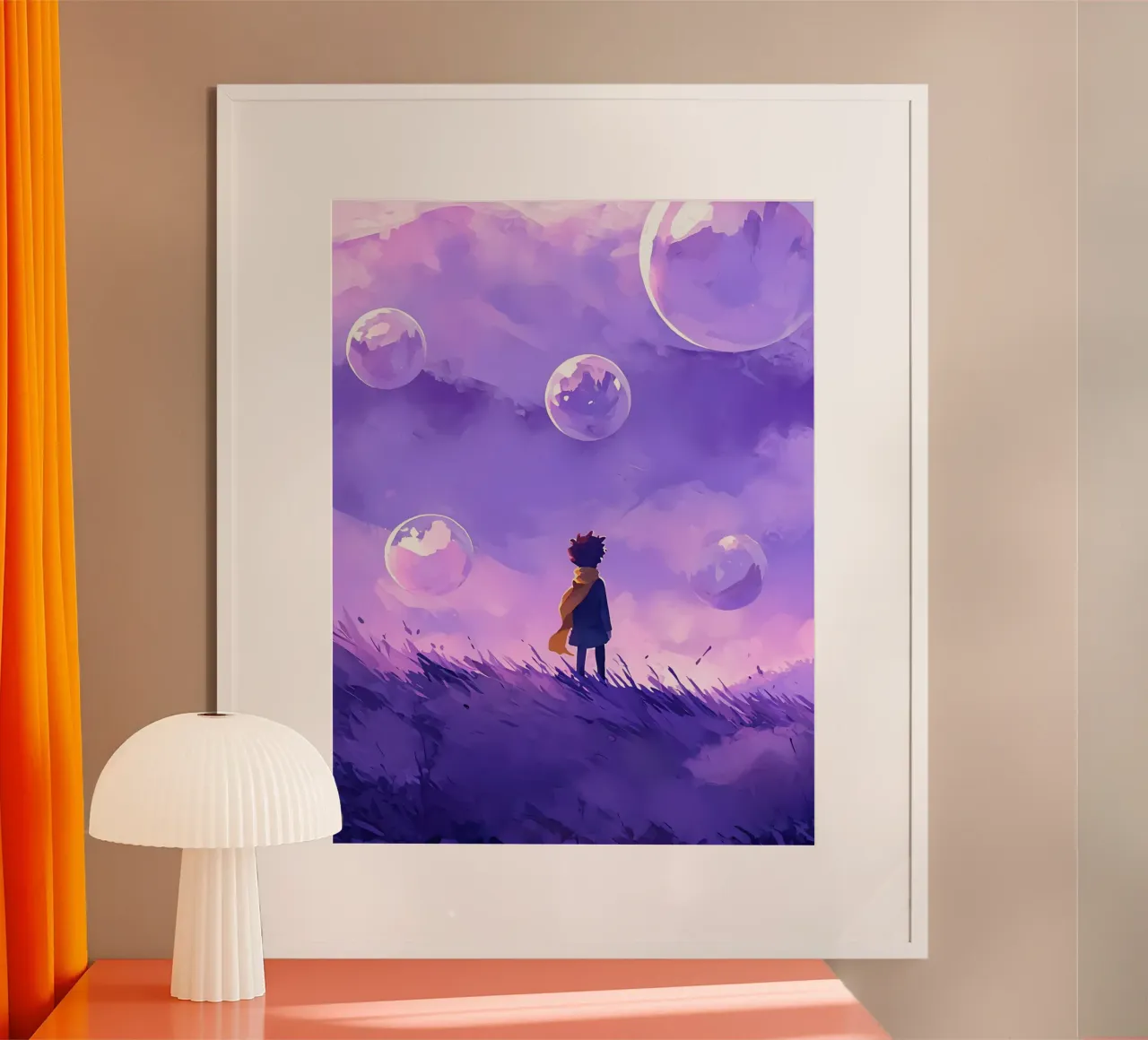 Ein Junge in einer Traumwelt Lofi Art Hahnemühle von LoFi Gallery