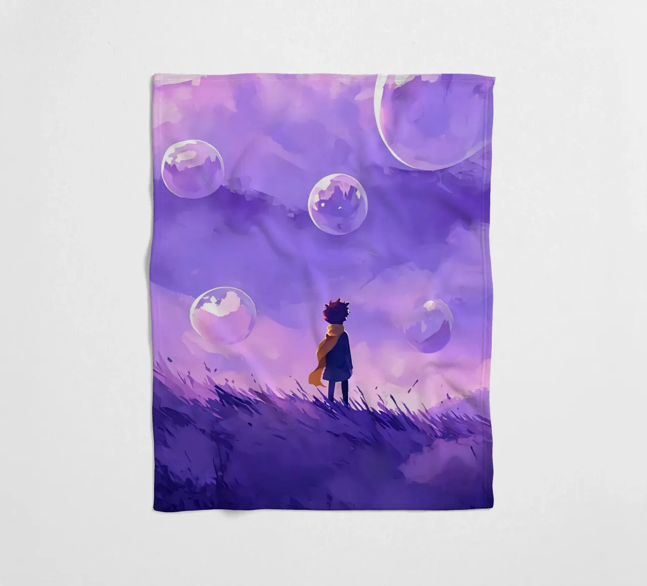 Un ragazzo nel mondo dei sogni Lofi Art coperta in pile da LoFi Gallery