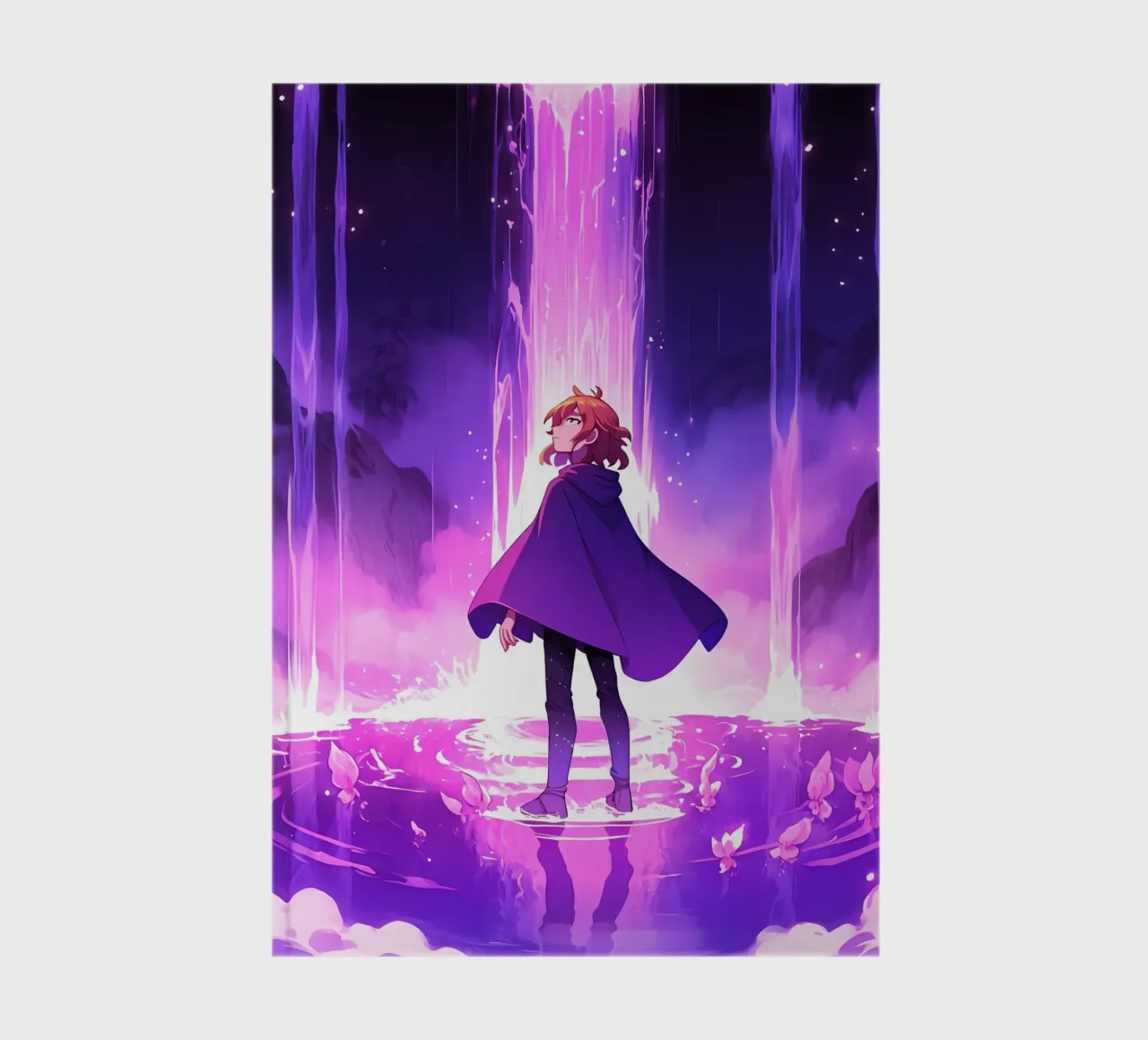 A Boy Standing In An Unknown World Lofi Art notebook by LoFi Gallery