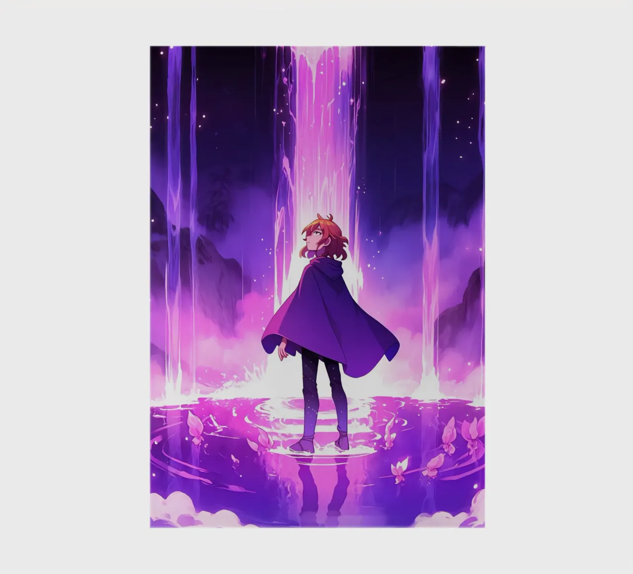 A Boy Standing In An Unknown World Lofi Art notebook by LoFi Gallery