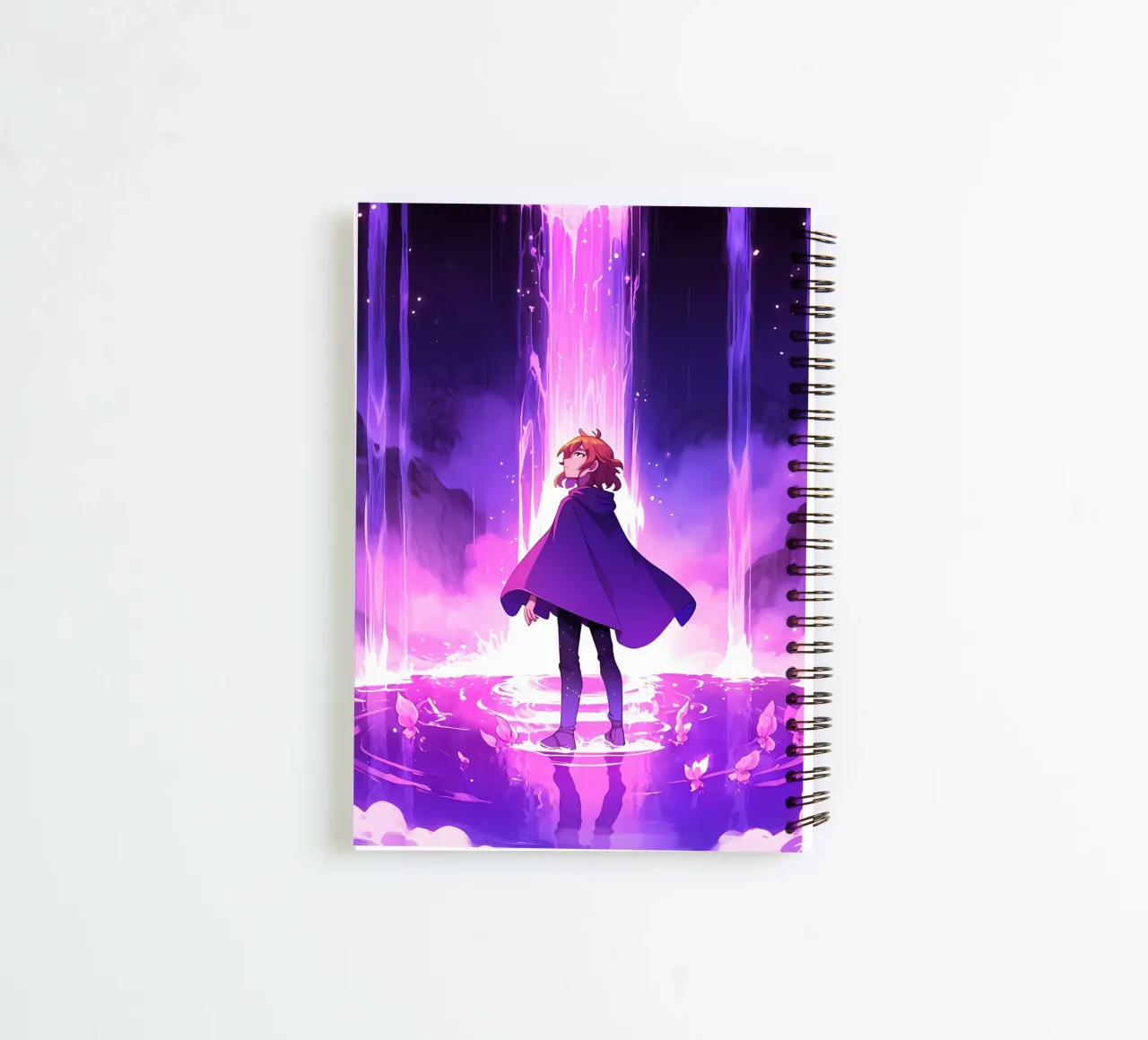 A Boy Standing In An Unknown World Lofi Art spiral notebook by LoFi Gallery