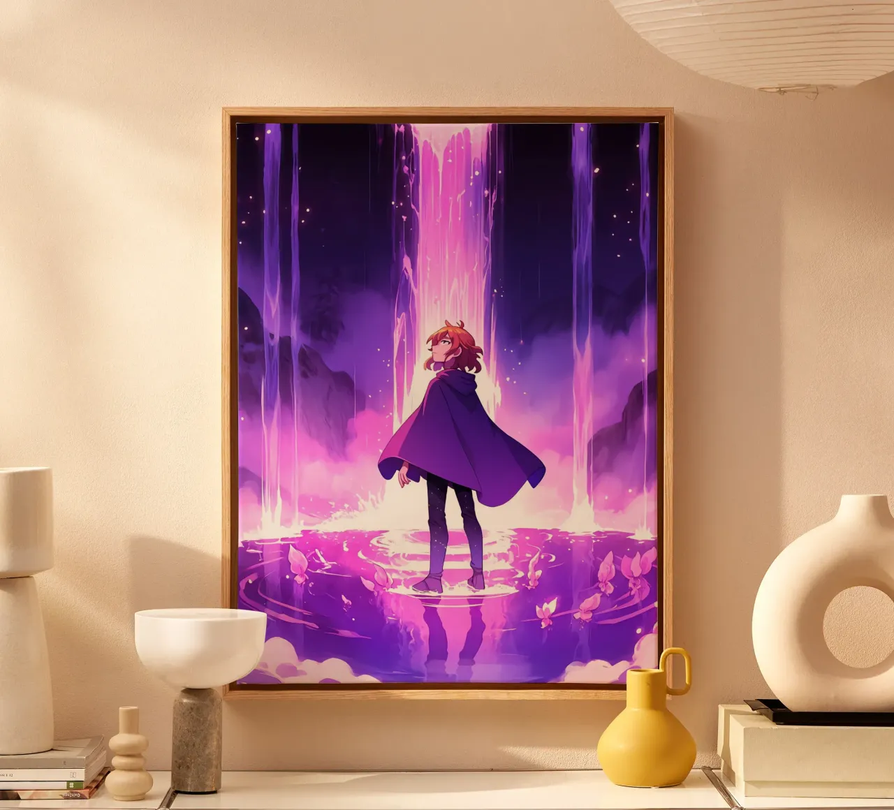 A Boy Standing In An Unknown World Lofi Art canvas by LoFi Gallery