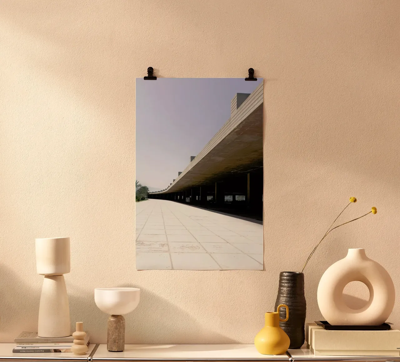 Niemeyer 5 poster con telaio in legno da Marc Schulthess
