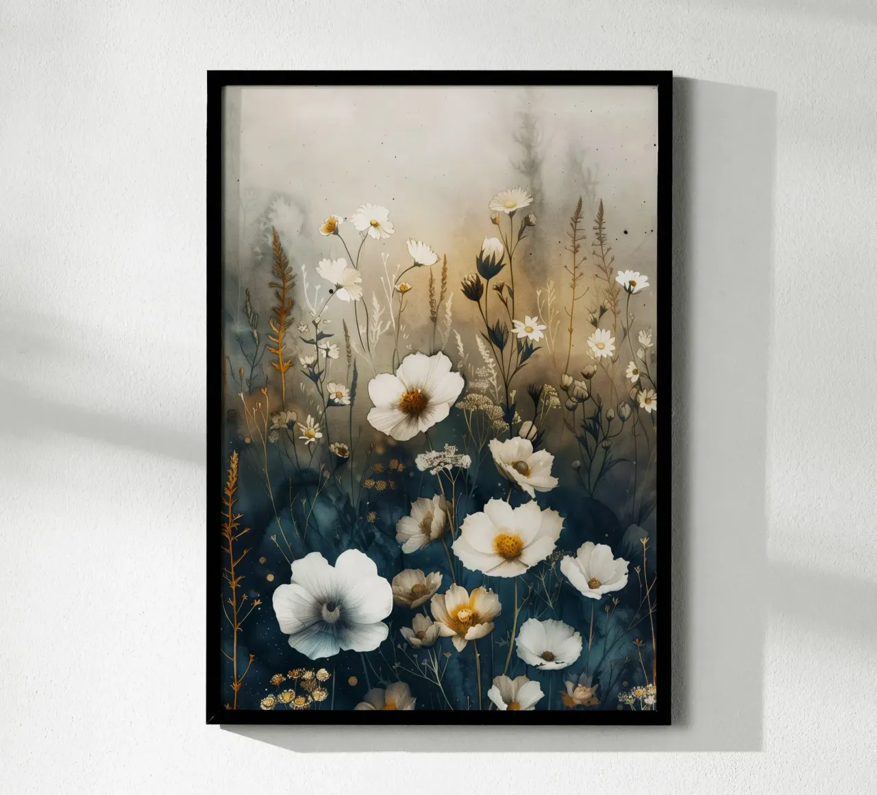 Prato pieno di fiori poster con telaio in legno da Justyna Jaszke JBJart