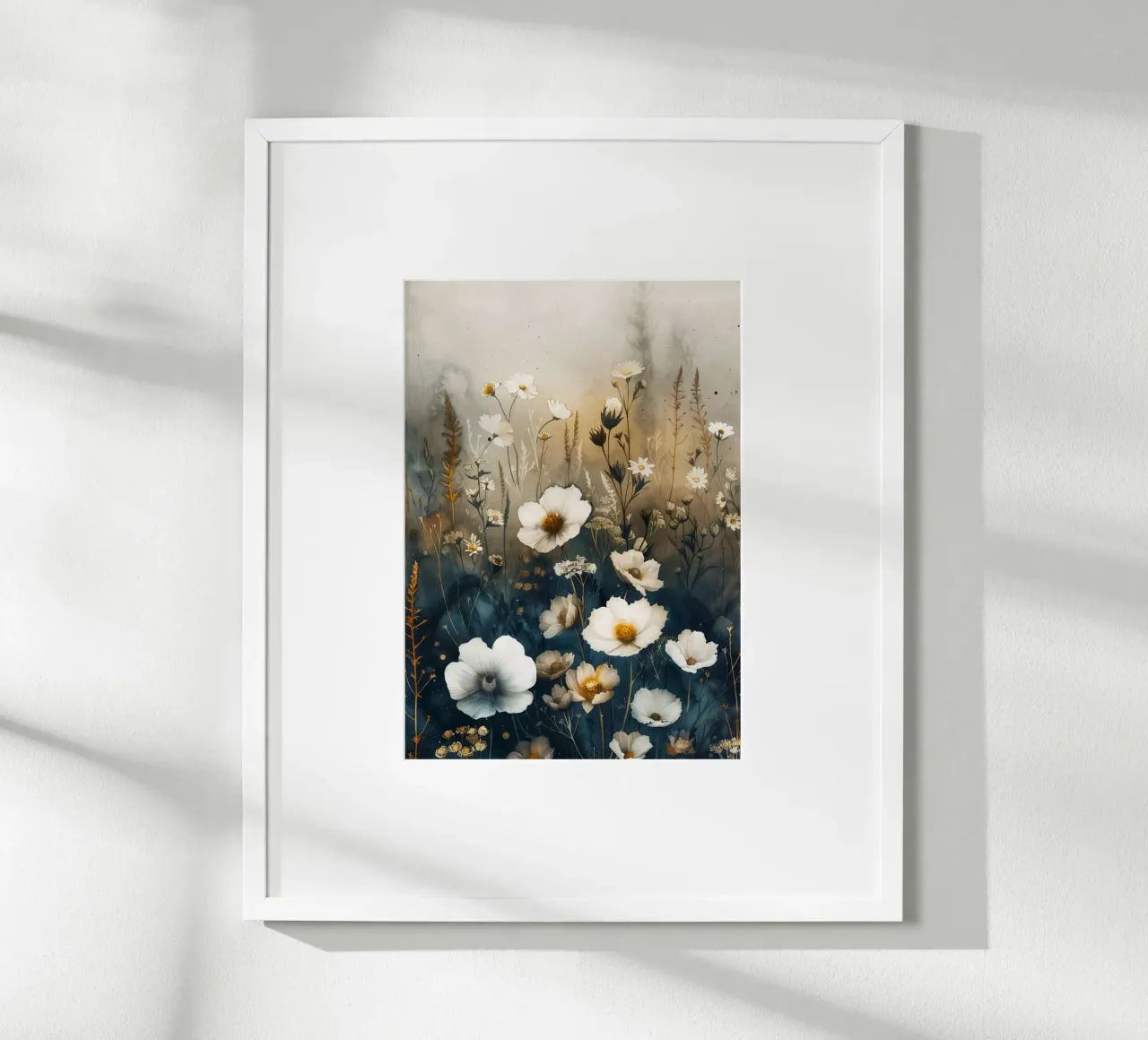 Prato pieno di fiori poster con telaio in legno da Justyna Jaszke JBJart